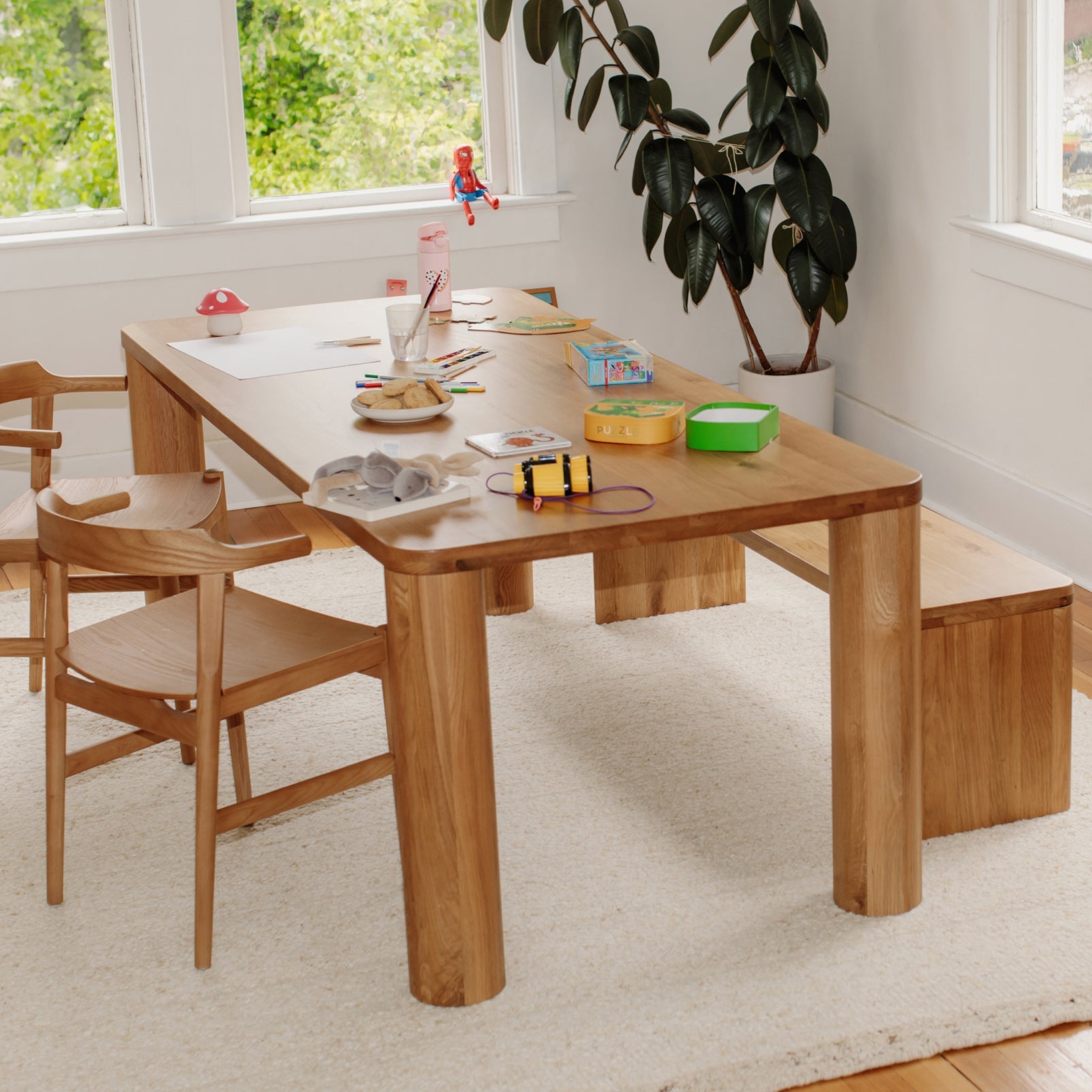 【配送不可】DOERI COUNTER TABLE(oak) & CHAIR DIN-BC-001-050-