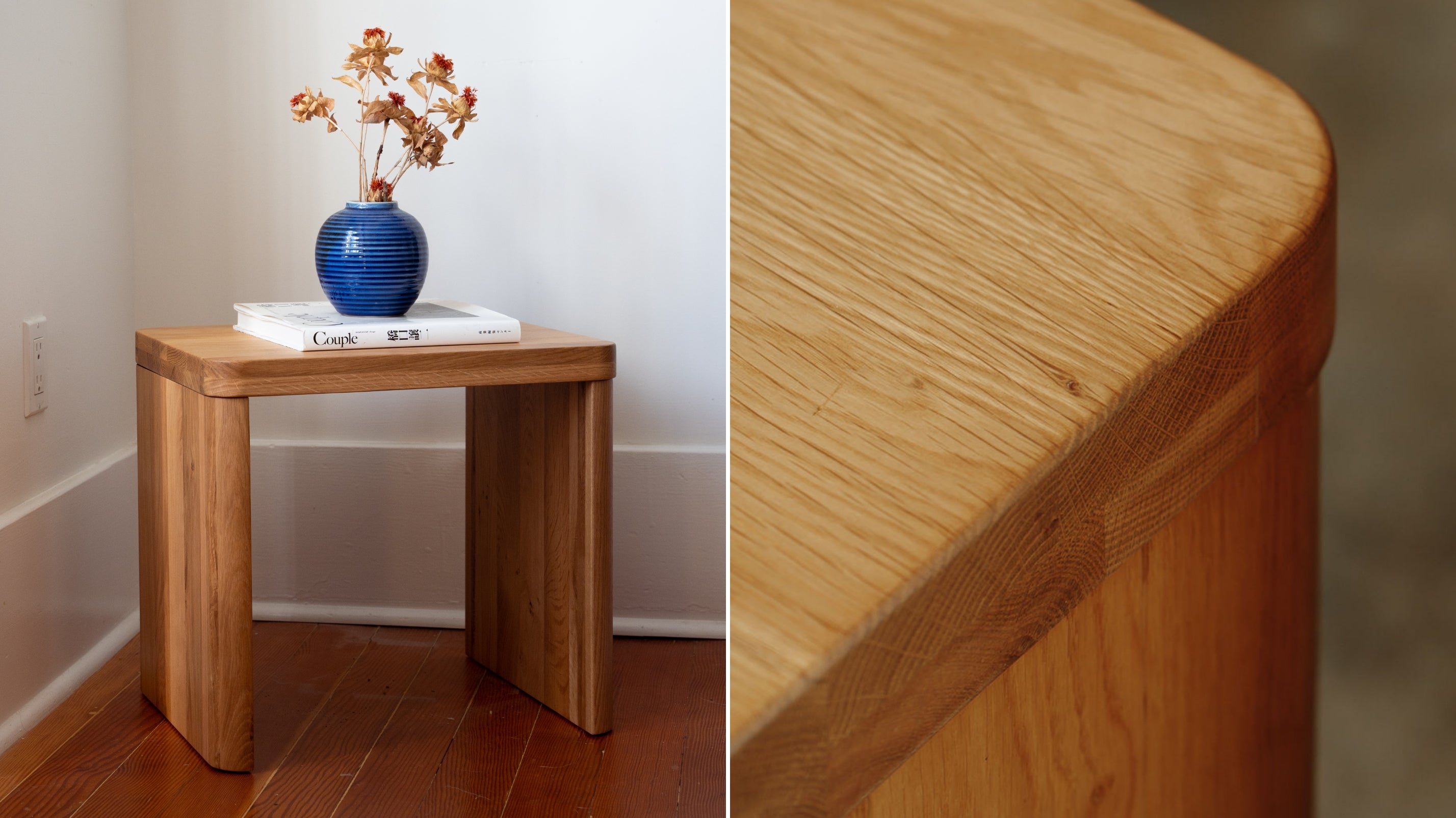 英国【Oak wood／Side table】オーク材　サイドテーブル SID-BC-002-