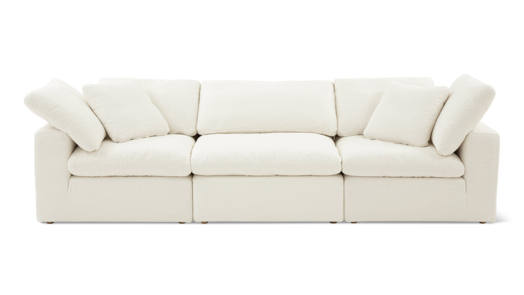 Movie Night™ 3-Piece Modular Sofa, Standard, Cream Linen