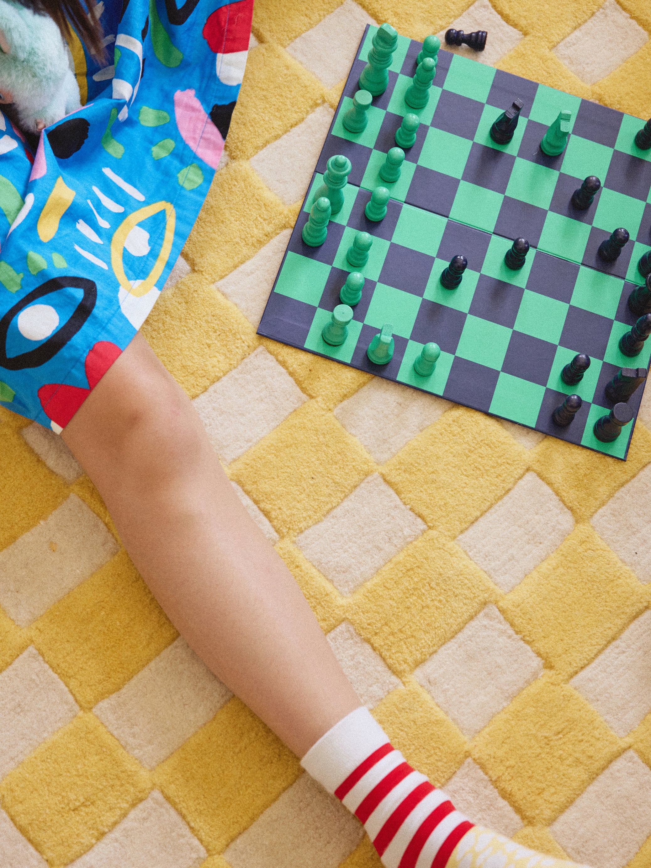 Checkers Rug x Scott Sueme, 8x10, Sunshine