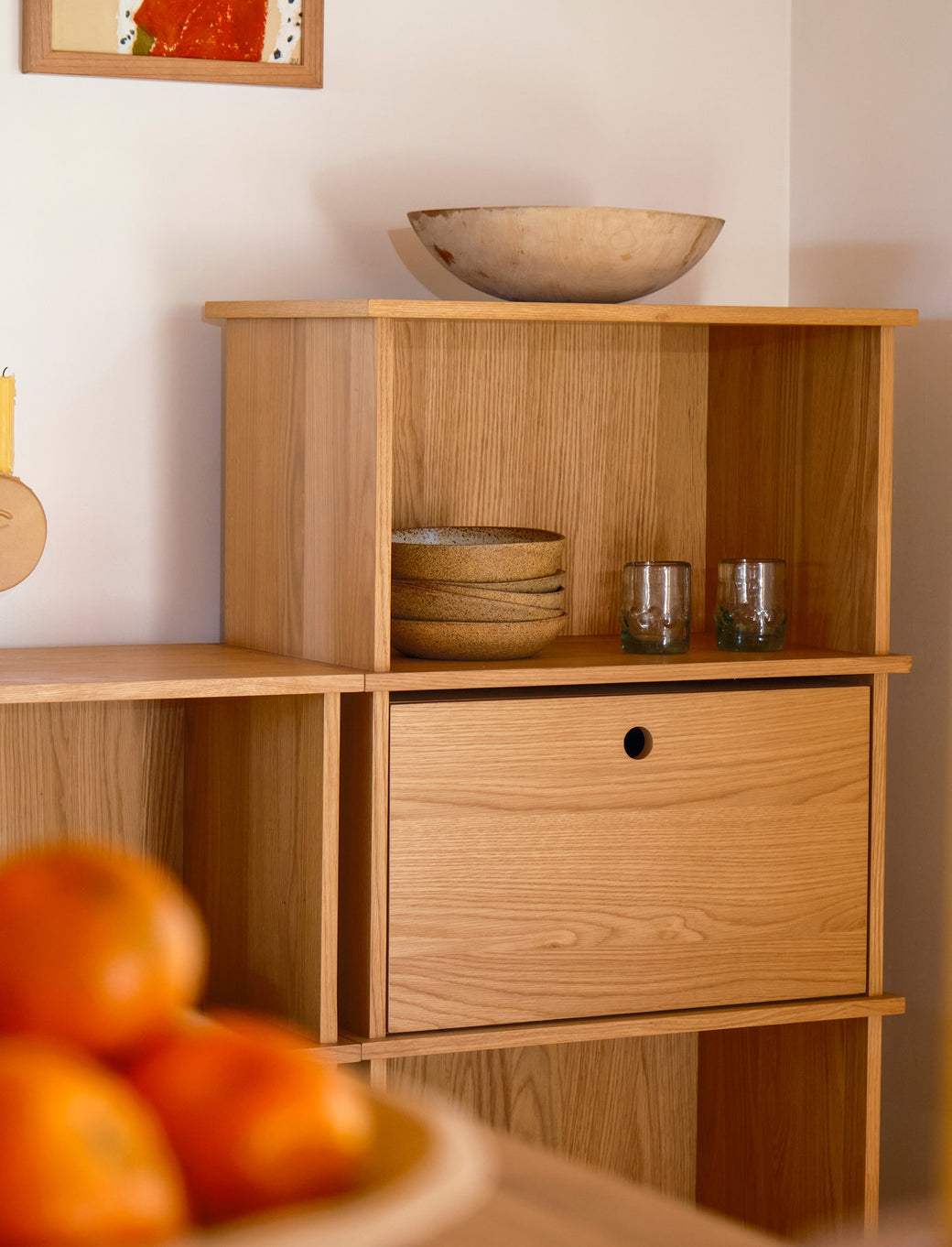Keep Stacking Storage System 2-Piece, Closed, White Oak