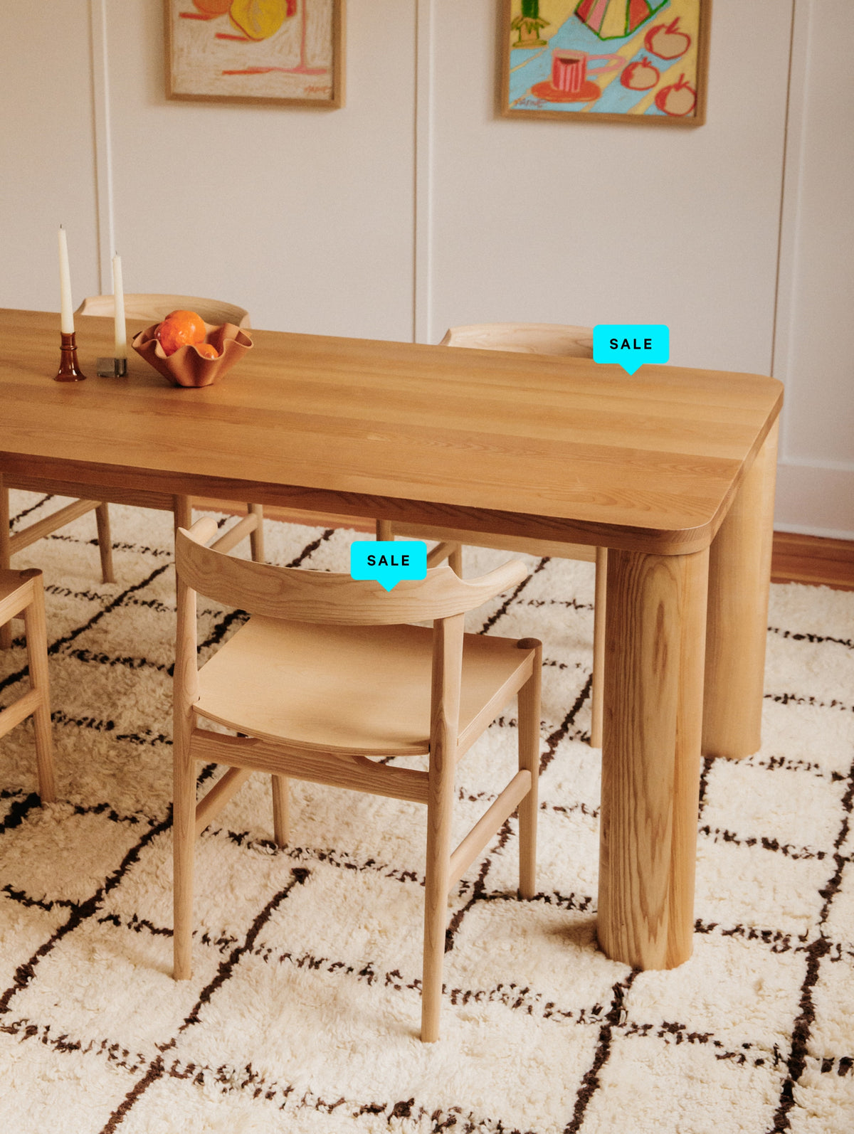 Field Dining Table, Seats 6-8 People, Oak