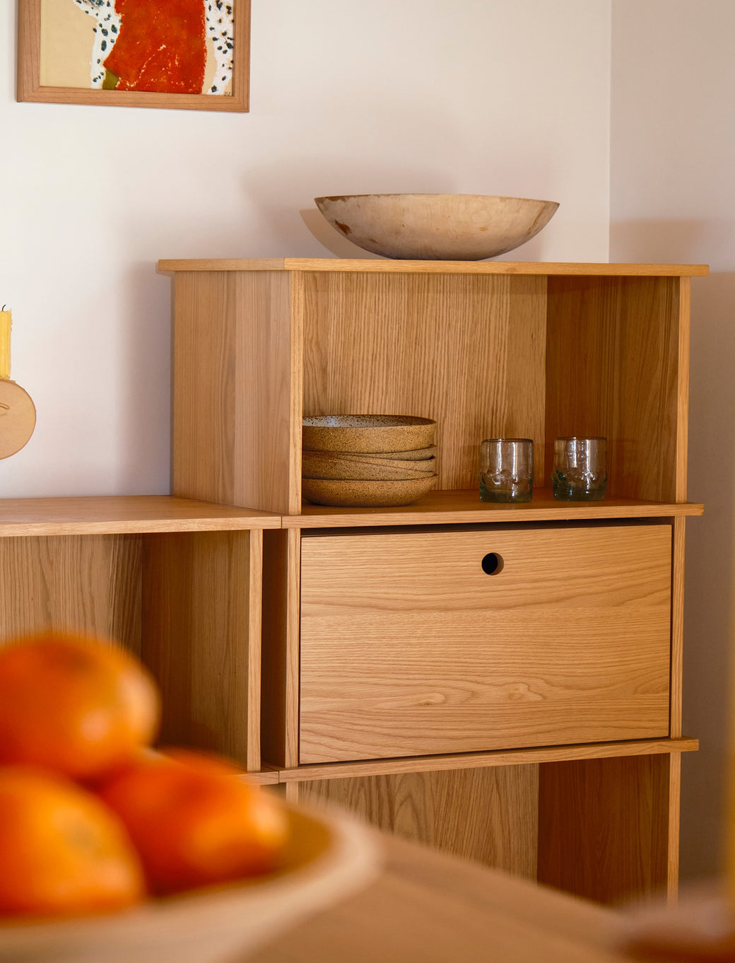 Keep Stacking Storage System 2-Piece, Closed, White Oak