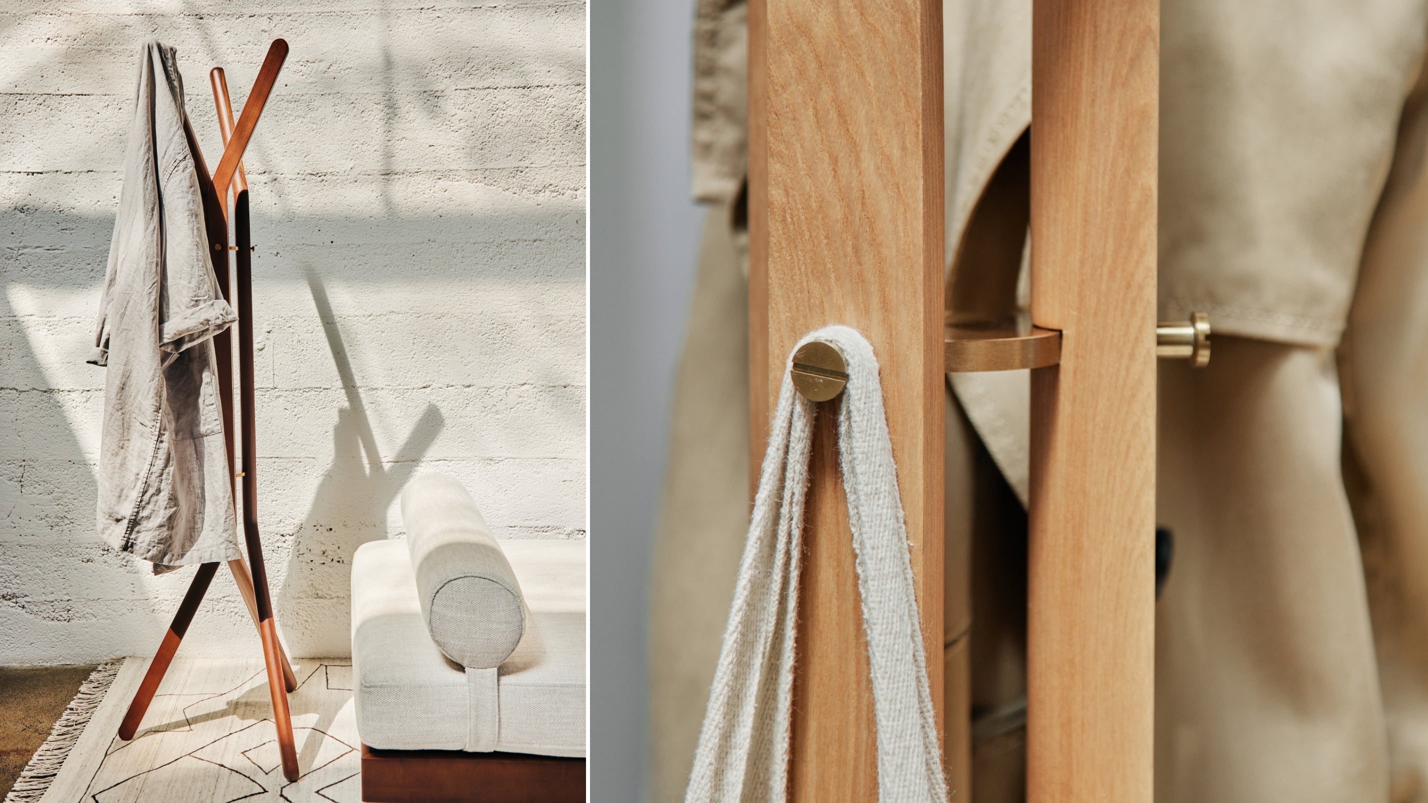 Unwind Coatrack, Stained Walnut