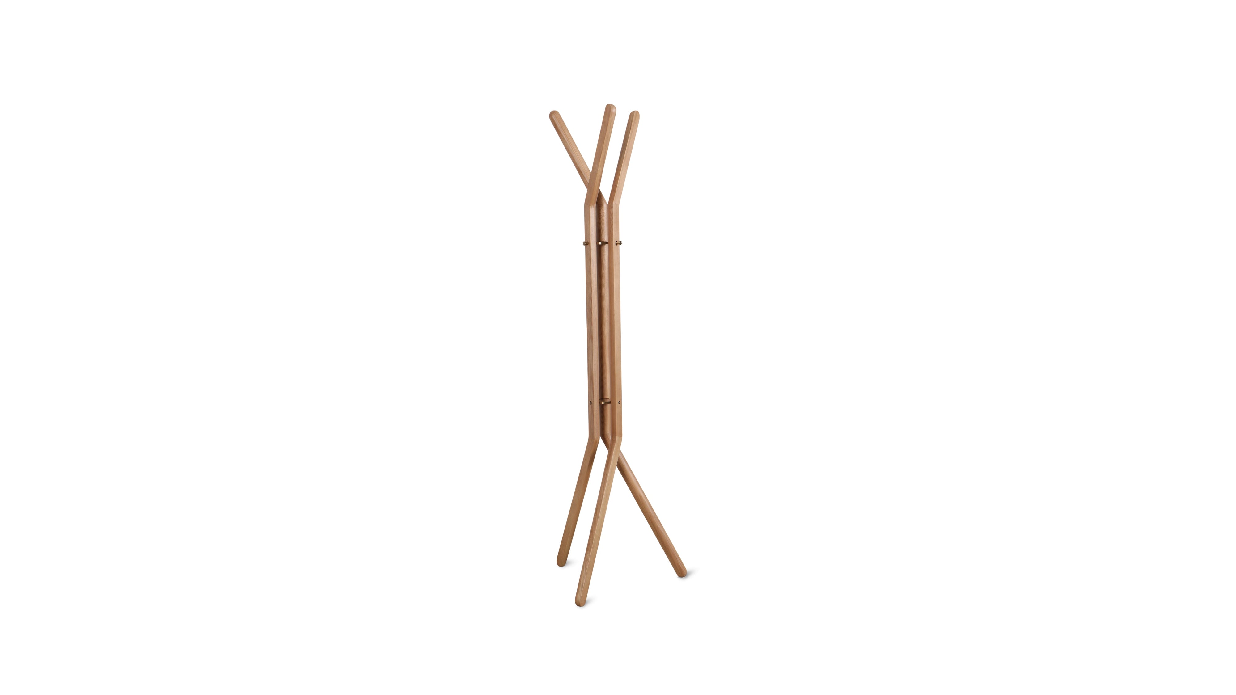 Unwind Coatrack, Stained Oak