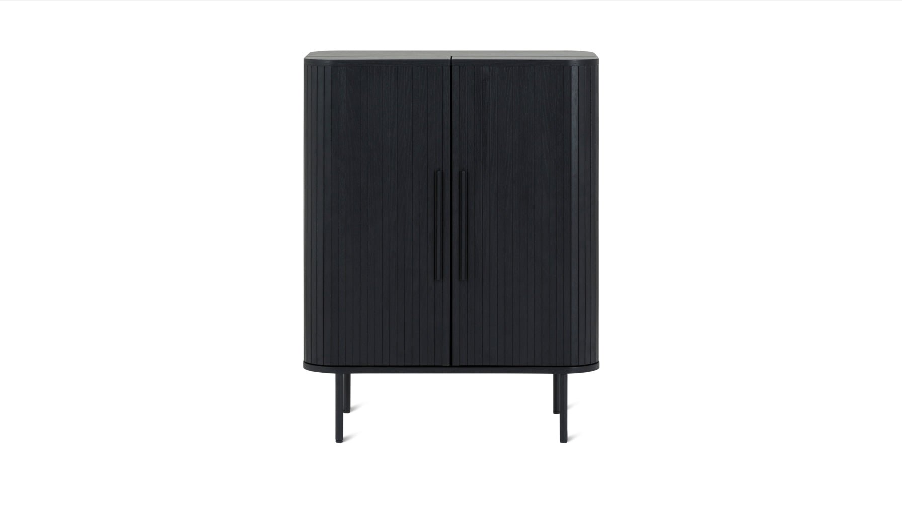 Easy Edge Bar Cabinet, Black Oak - Image 1