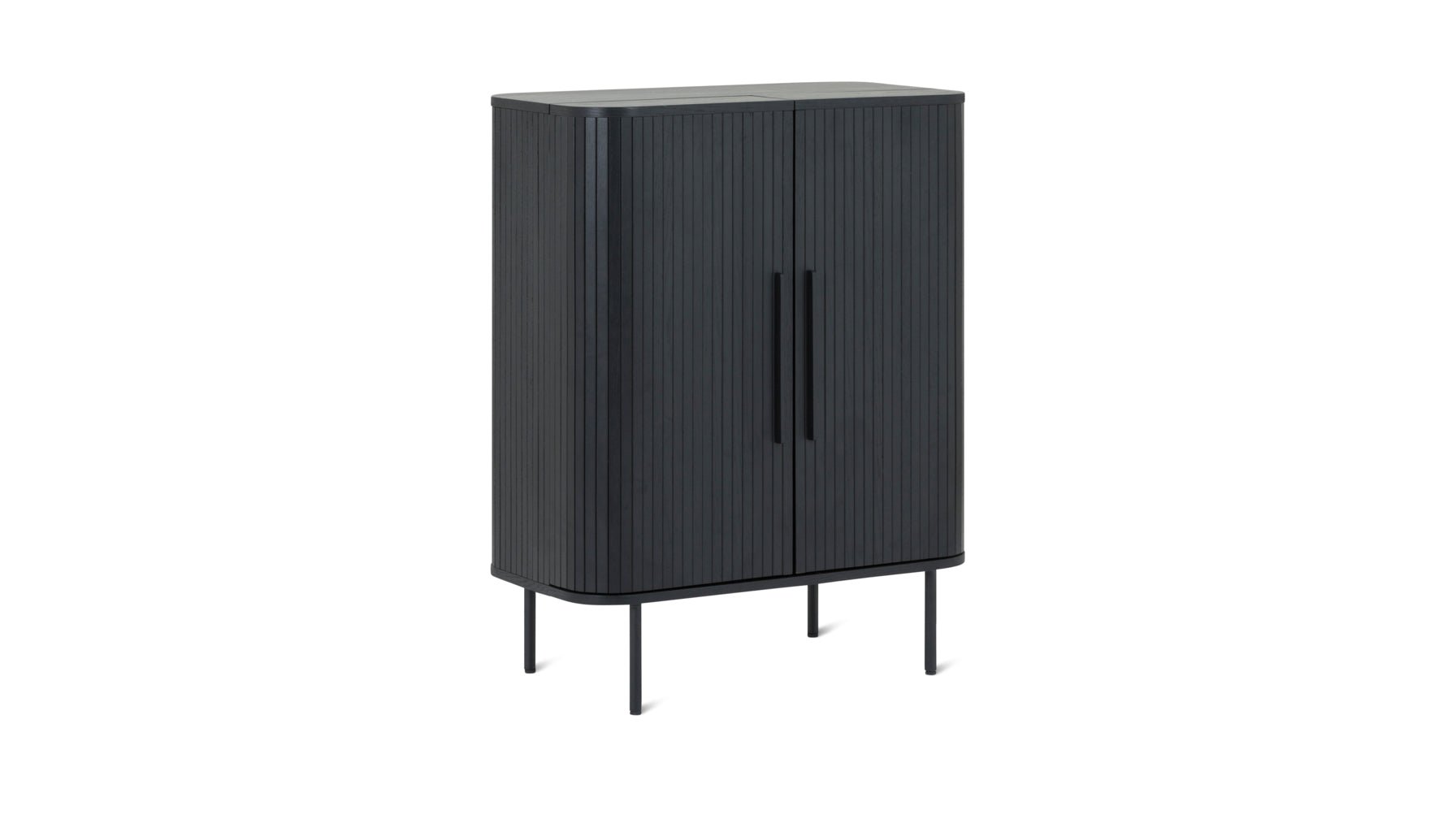 Easy Edge Bar Cabinet, Black Oak_image