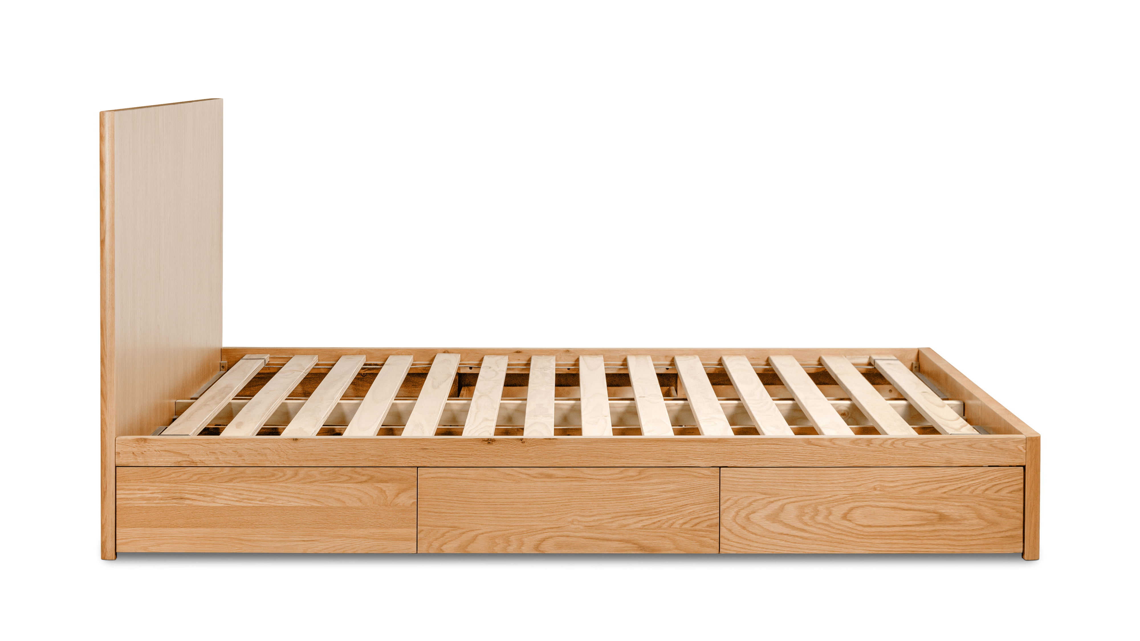 Form Storage Bed, Queen, White Oak