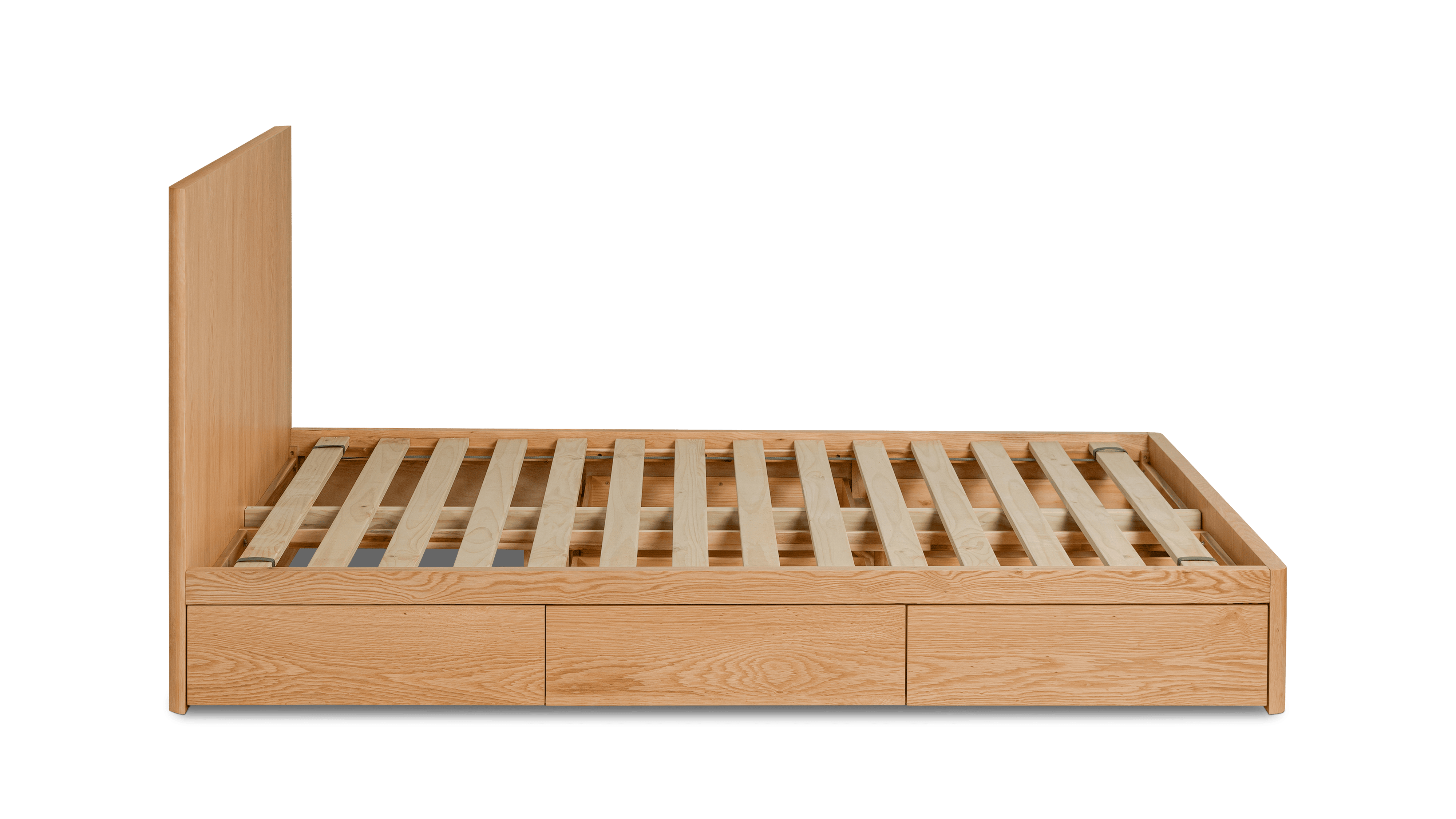 Form Bed With Storage, Queen, White Oak - Image 6