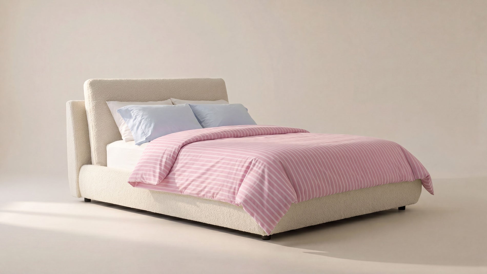 Cloud Bed, Full, Cream Boucle_image