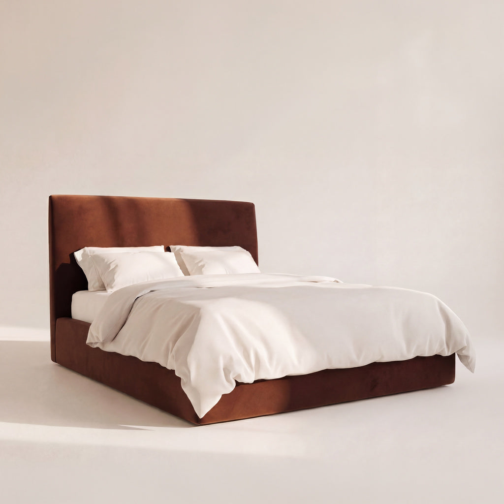 Wave Storage Bed, Queen, Toffee