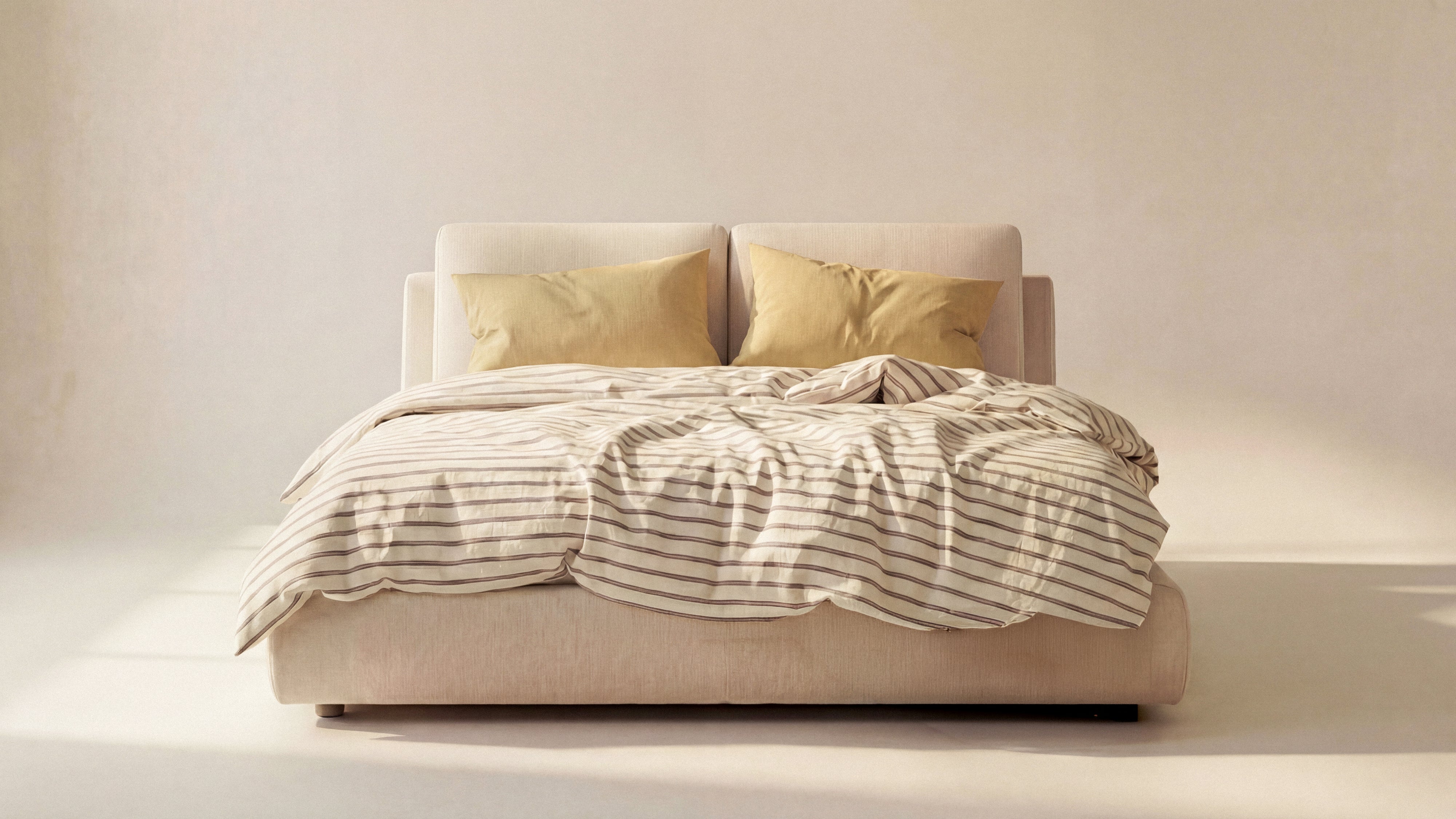 Cloud Bed With Storage, Queen, Latte