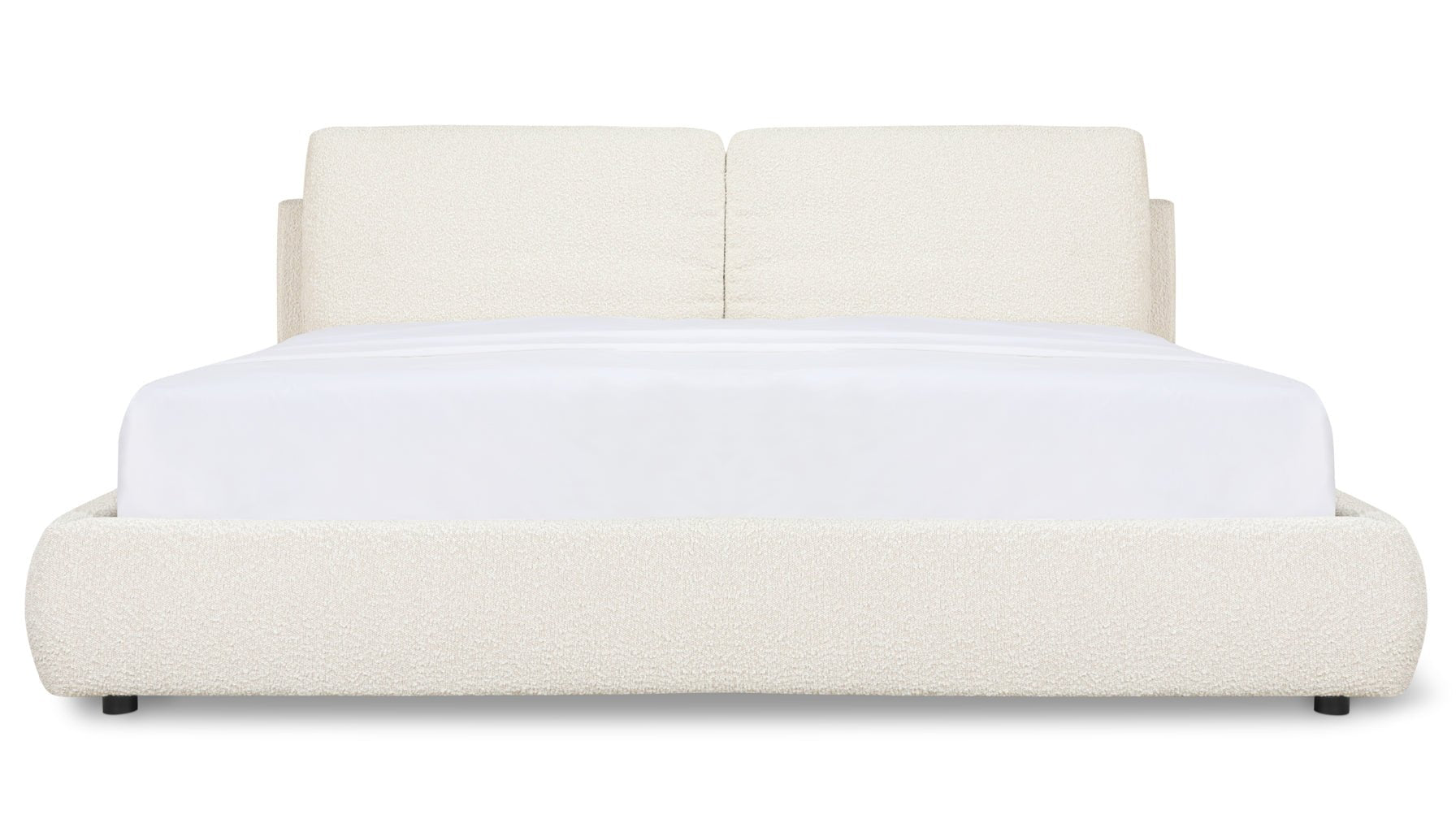 Cloud Bed With Storage, Queen, Cream Boucle - Image 1