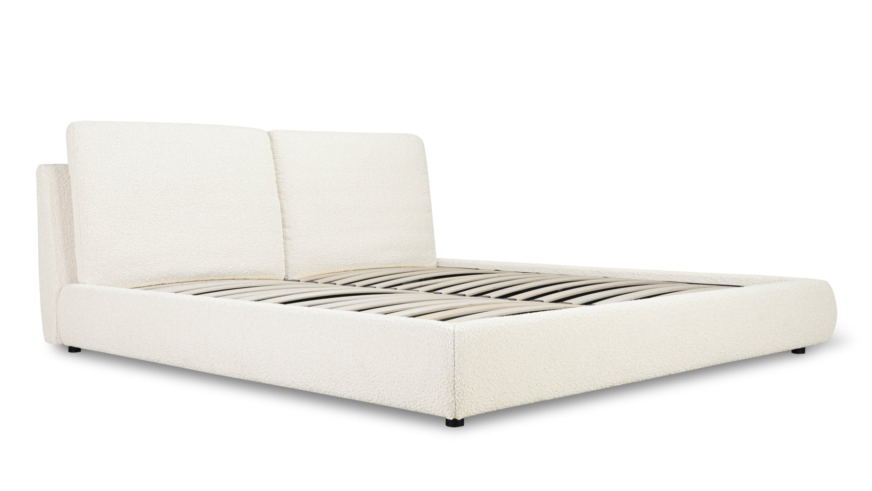 Cloud Bed With Storage, Queen, Cream Boucle - Image 9