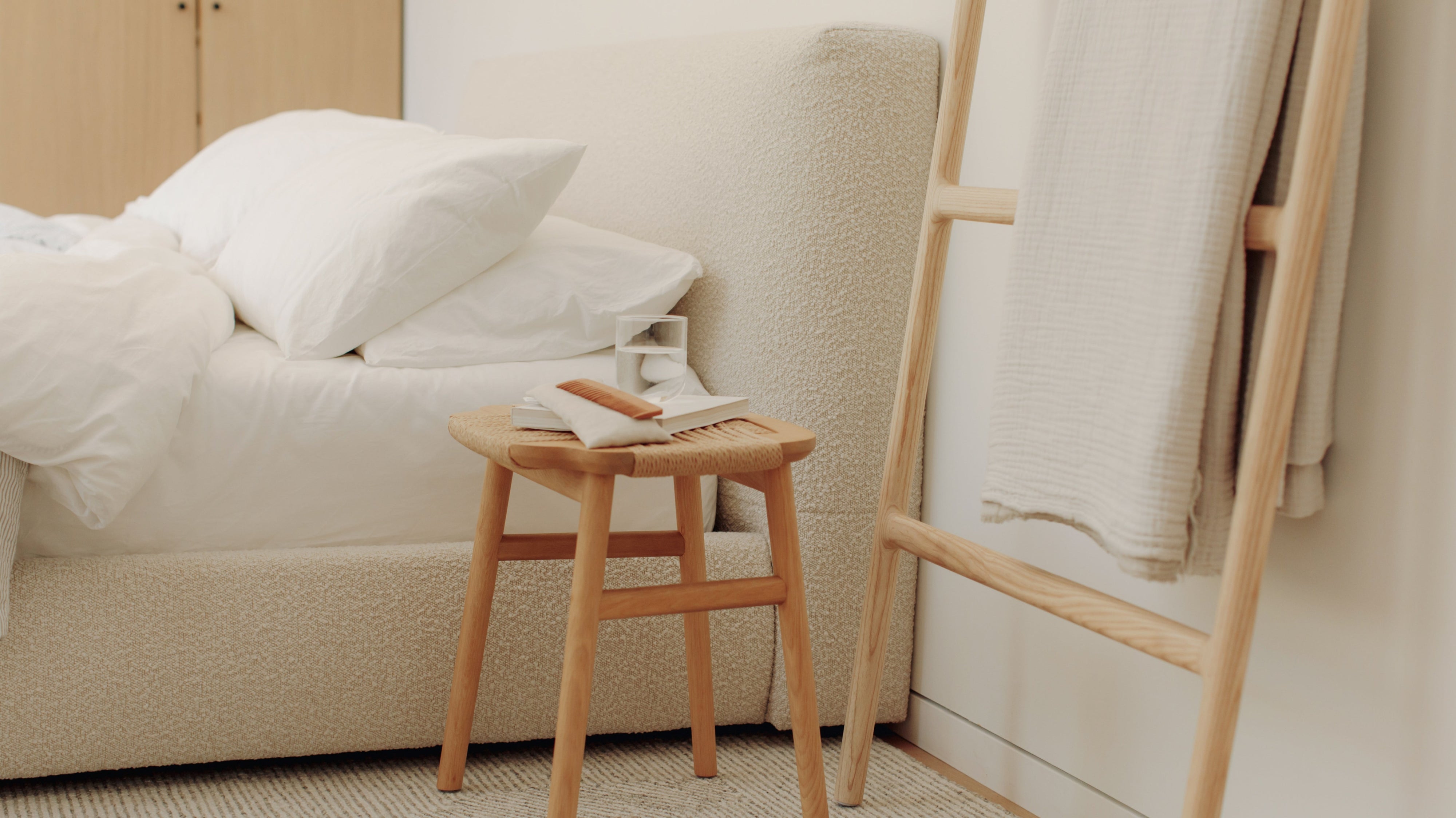Dream Bed With Storage, King, Cream Boucle - Sundays CompanyBED - RN - 027 - 067 - 0