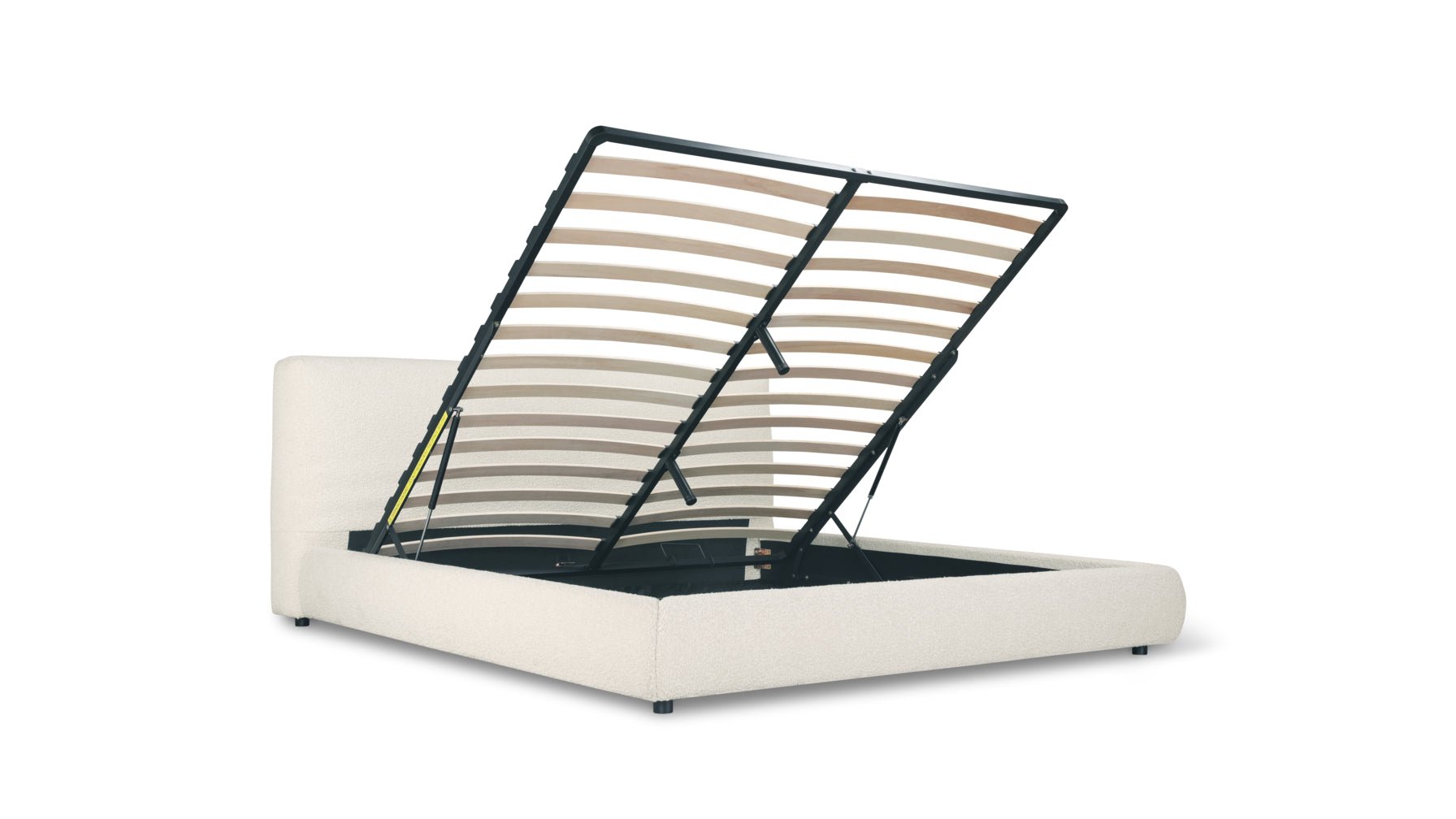Dream Bed With Storage, King, Cream Boucle - Sundays Company CanadaBED-RN-027-067-0