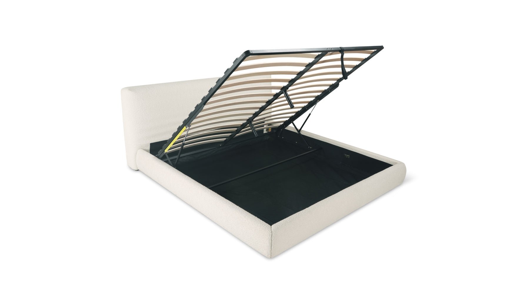 Dream Bed With Storage, King, Cream Boucle - Sundays Company CanadaBED-RN-027-067-0