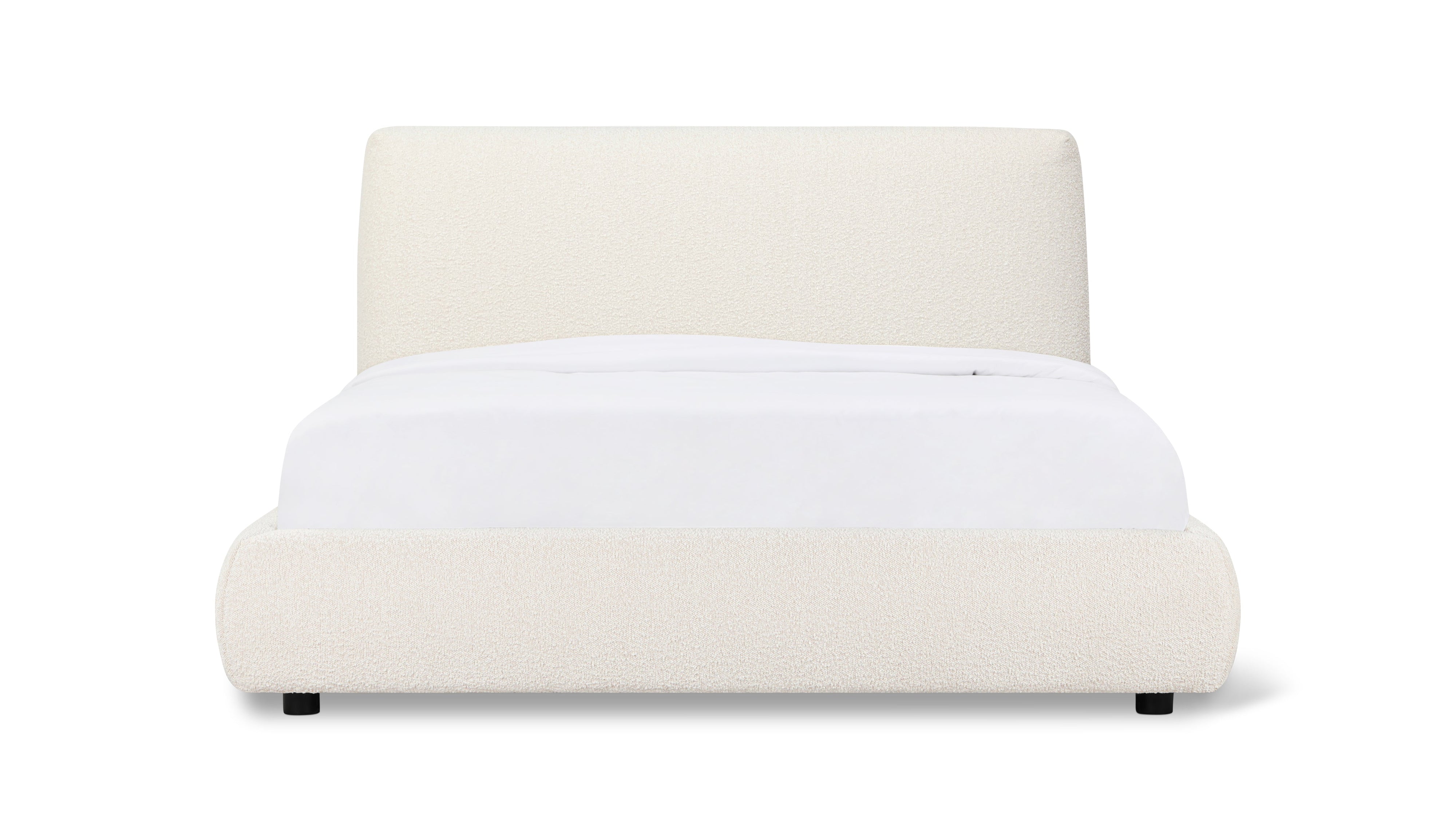 Dream Storage Bed, Full, Cream Boucle