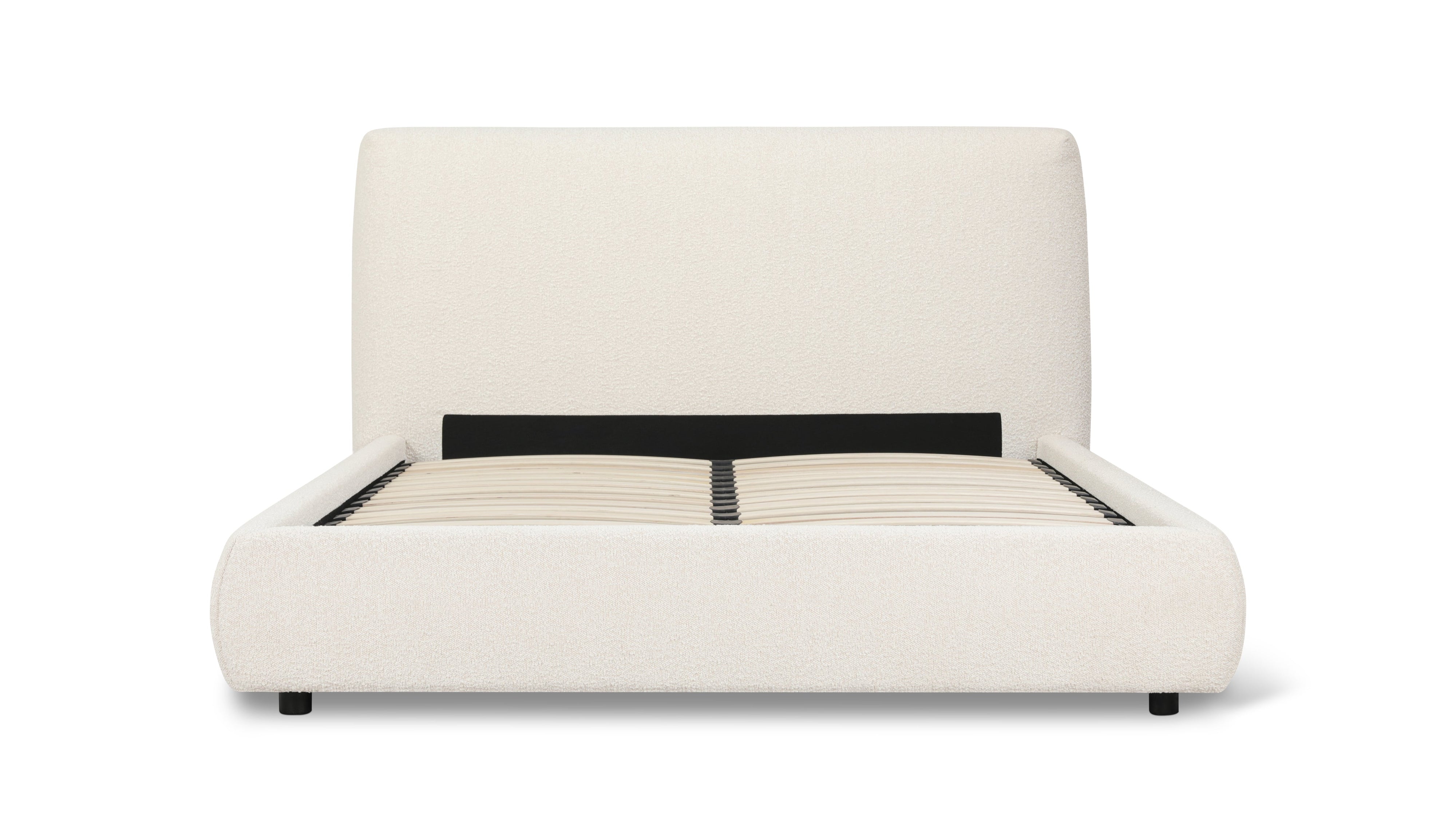 Dream Storage Bed, Full, Cream Boucle