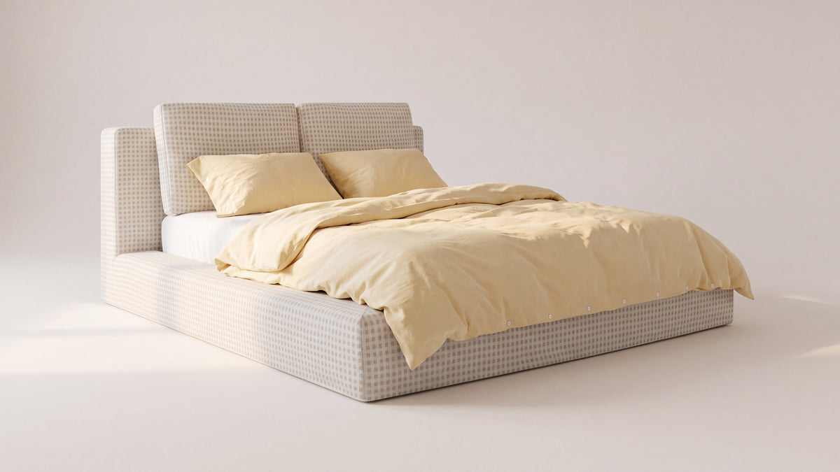 Movie Night™ Storage Bed, Queen, Carmel Check — alternate view