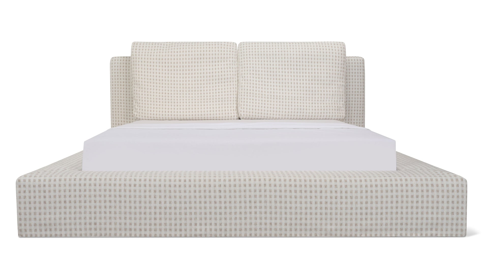 Movie Night™ Storage Bed, King, Carmel Check_image
