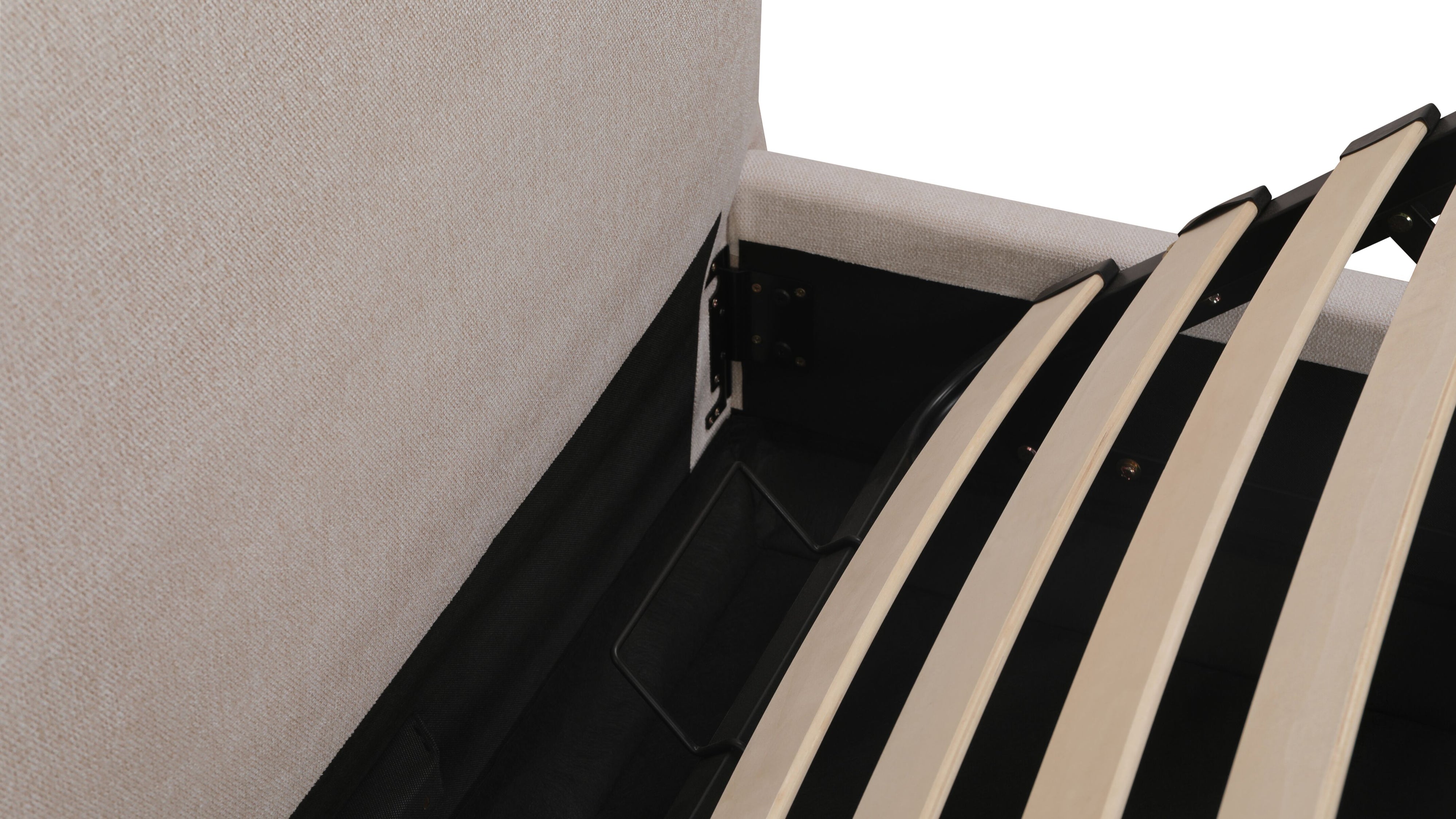 Dream Storage Bed With Tall Headboard, Queen, Latte