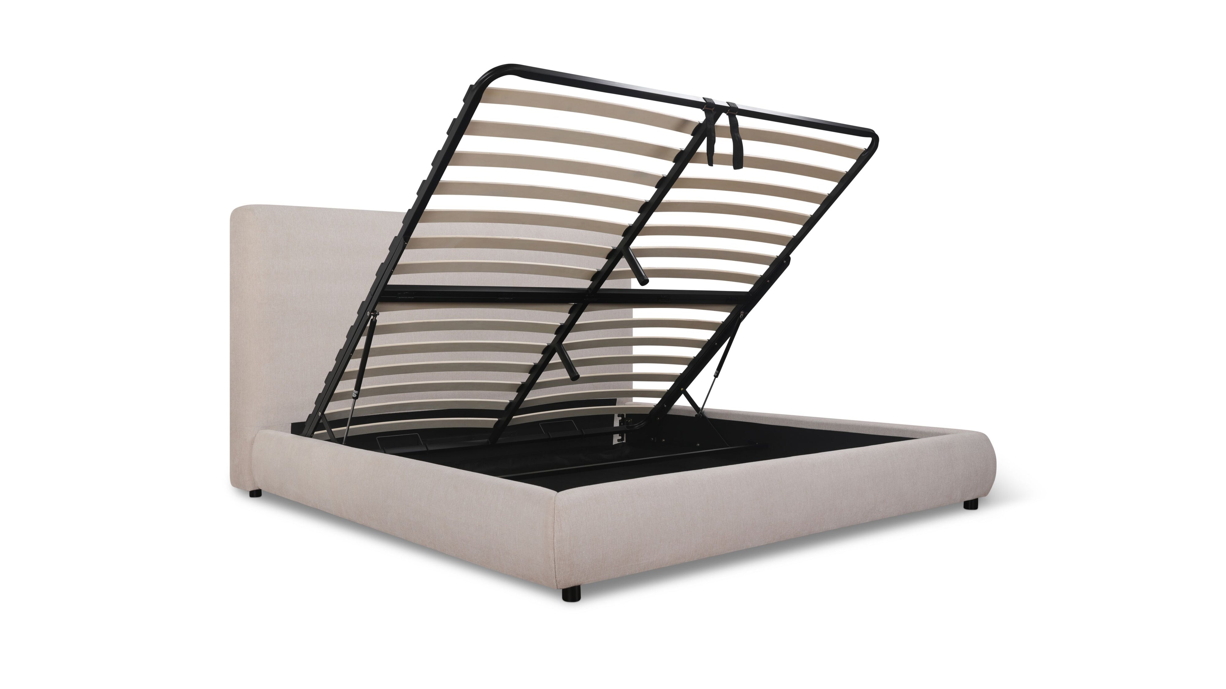 Dream Storage Bed With Tall Headboard, Queen, Latte