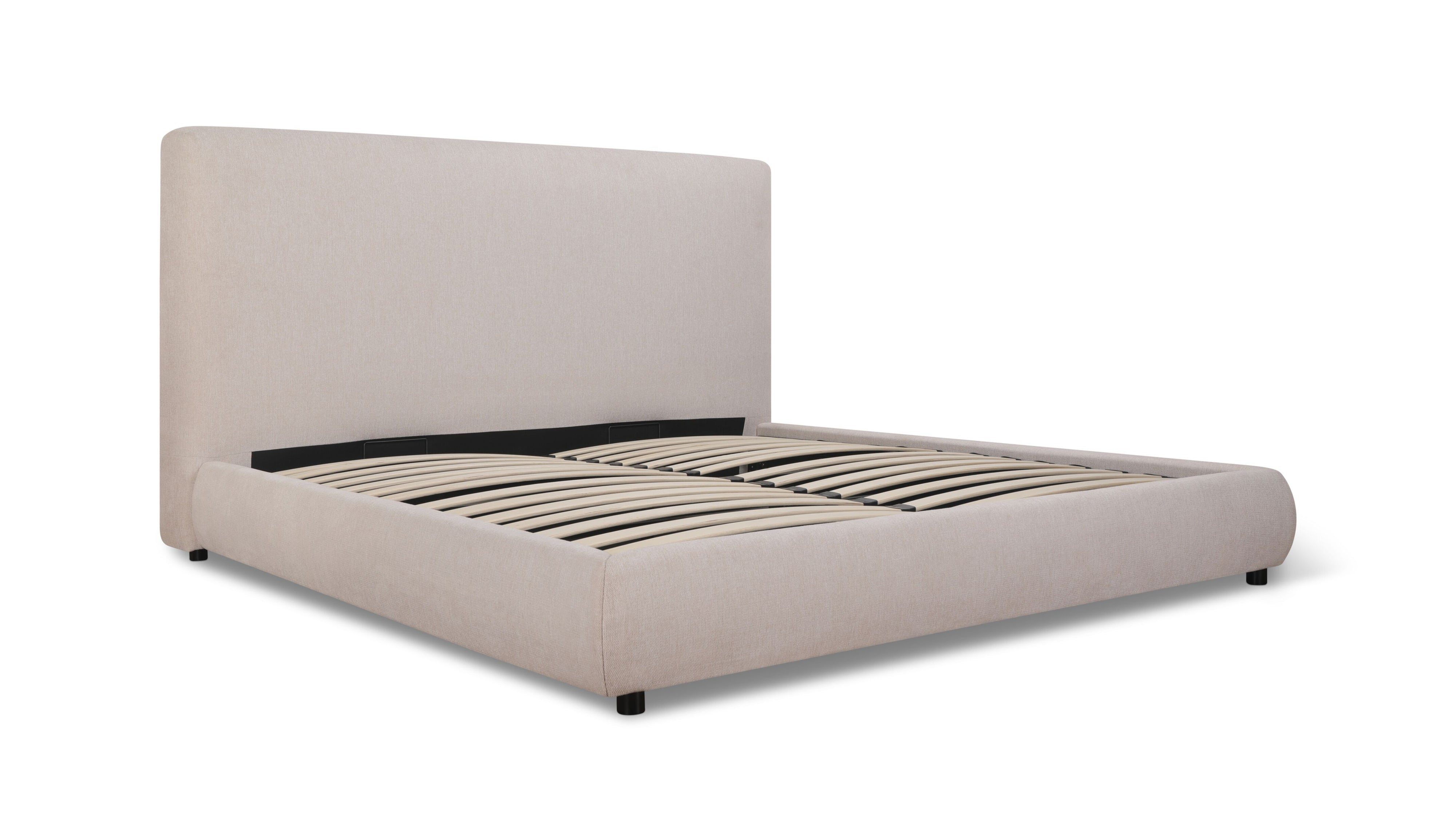 Dream Storage Bed With Tall Headboard, Queen, Latte