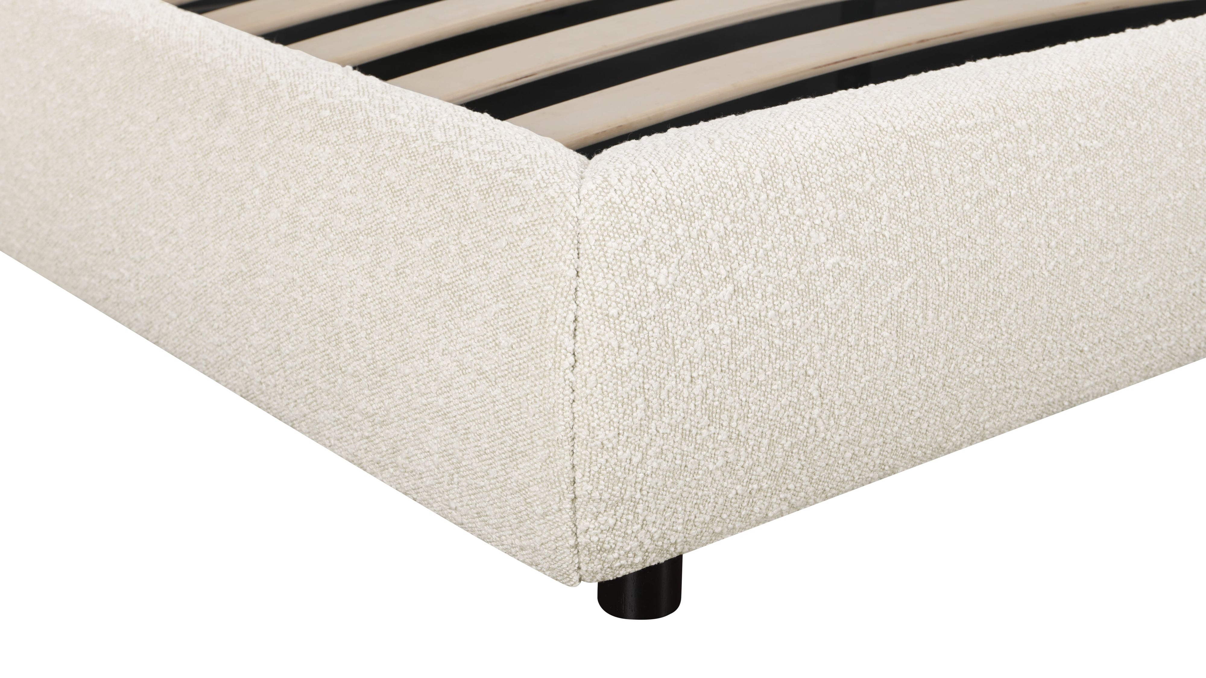 Dream Storage Bed With Tall Headboard, Queen, Cream Boucle