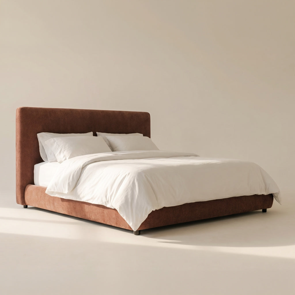 Dream Storage Bed With Tall Headboard, Queen, Toffee