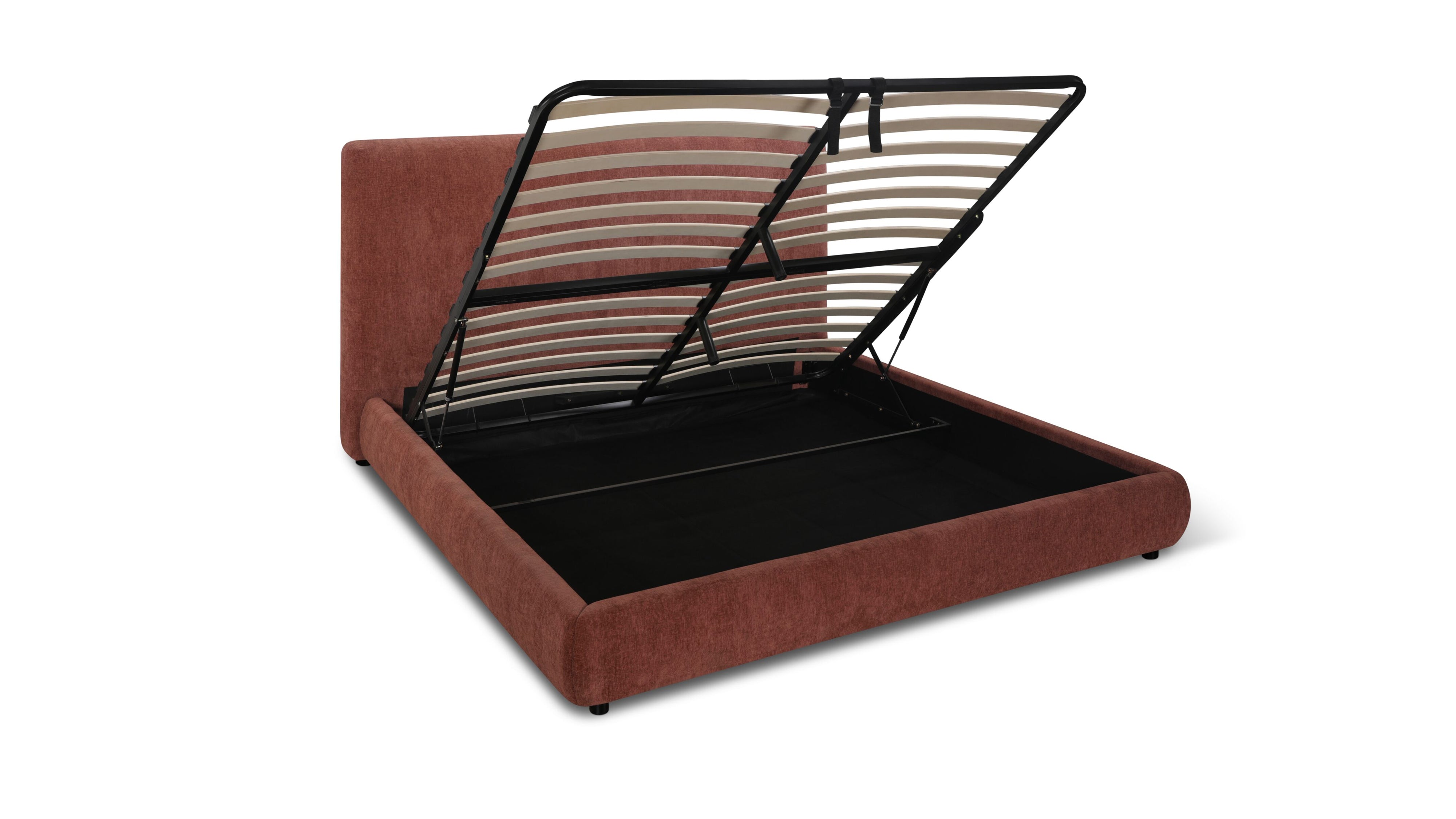 Dream Storage Bed With Tall Headboard, Queen, Toffee
