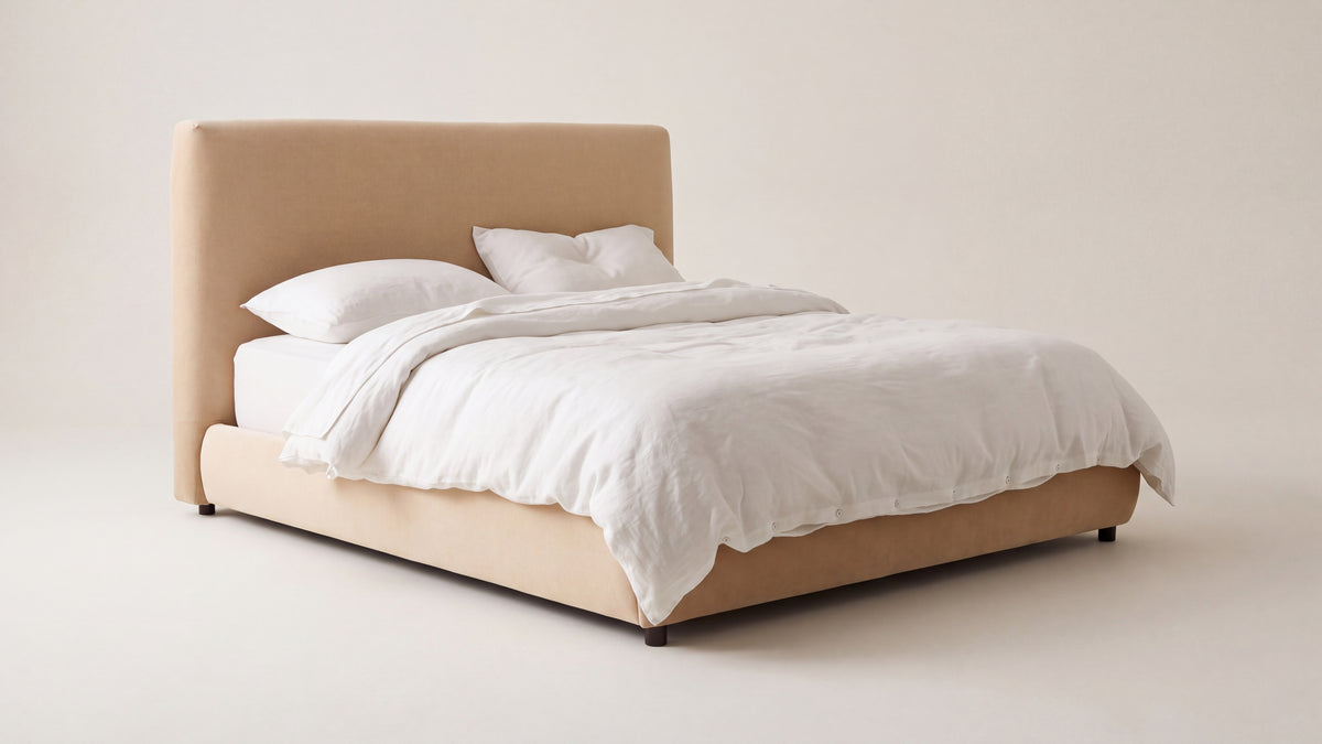 Dream Storage Bed With Tall Headboard, Queen, Honey