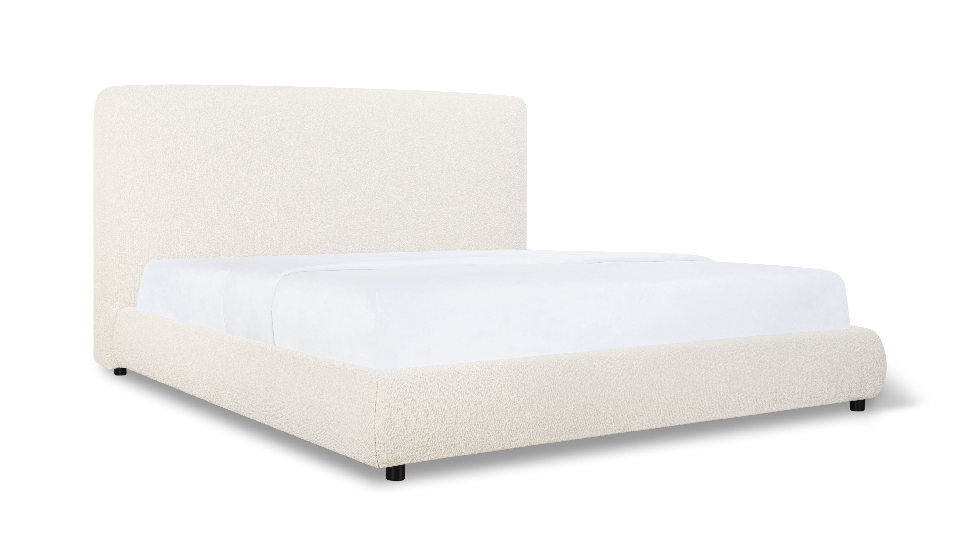 Dream Storage Bed With Tall Headboard, King, Cream Boucle