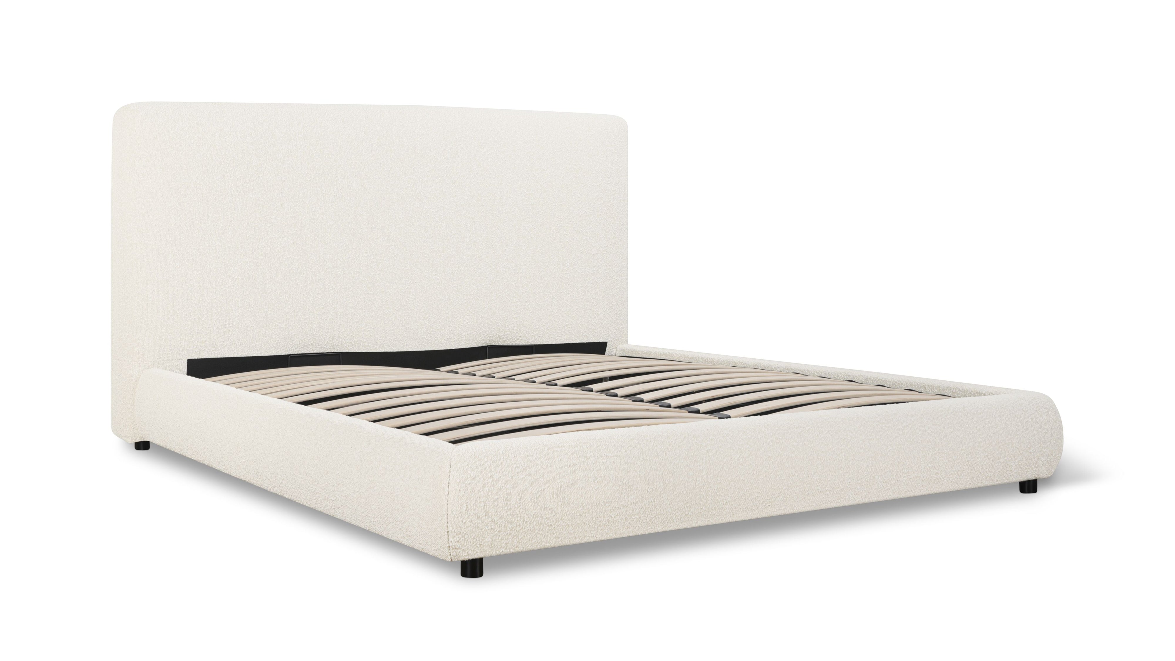 Dream Storage Bed With Tall Headboard, King, Cream Boucle