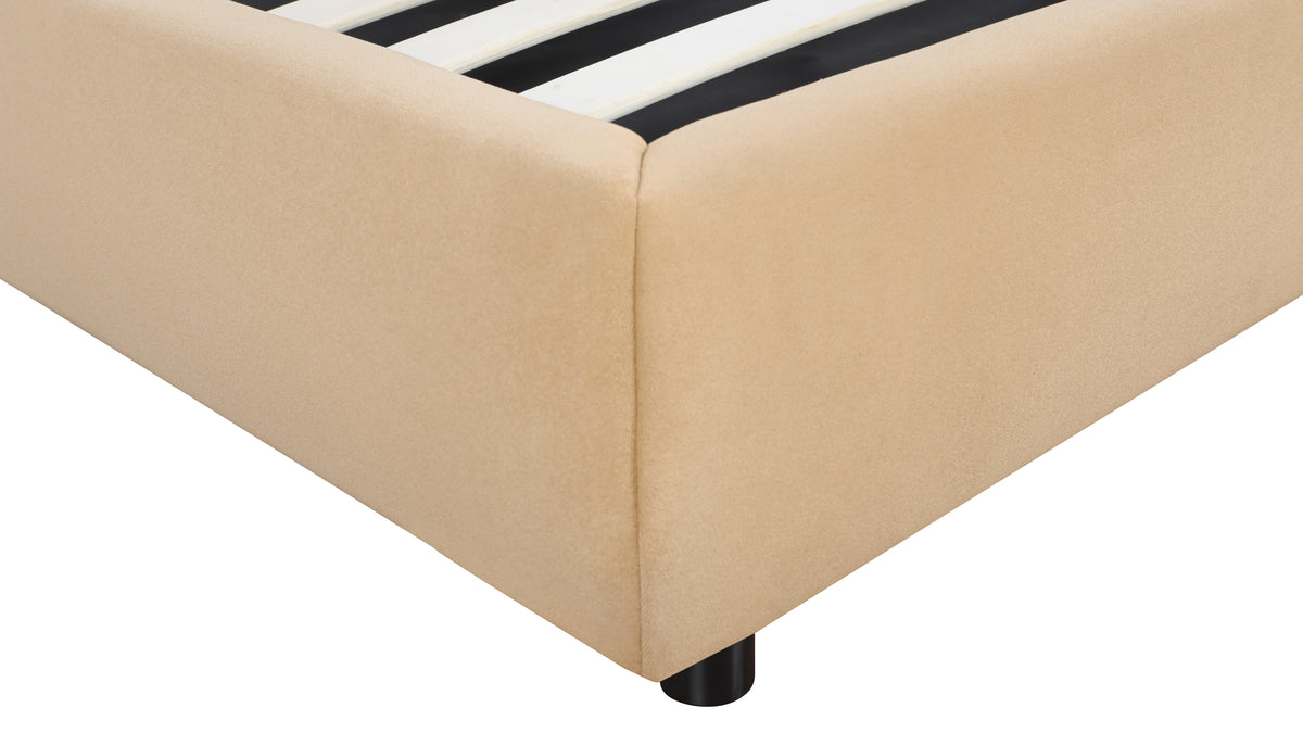 Dream Storage Bed With Tall Headboard, King, Honey