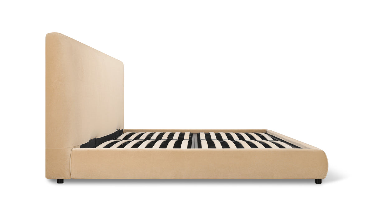 Dream Storage Bed With Tall Headboard, King, Honey