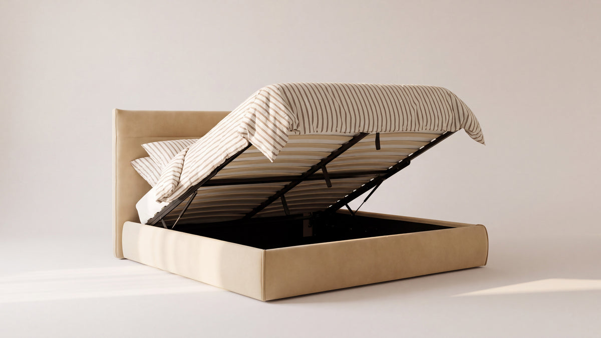 Slumber Storage Bed, King, Honey — alternate view