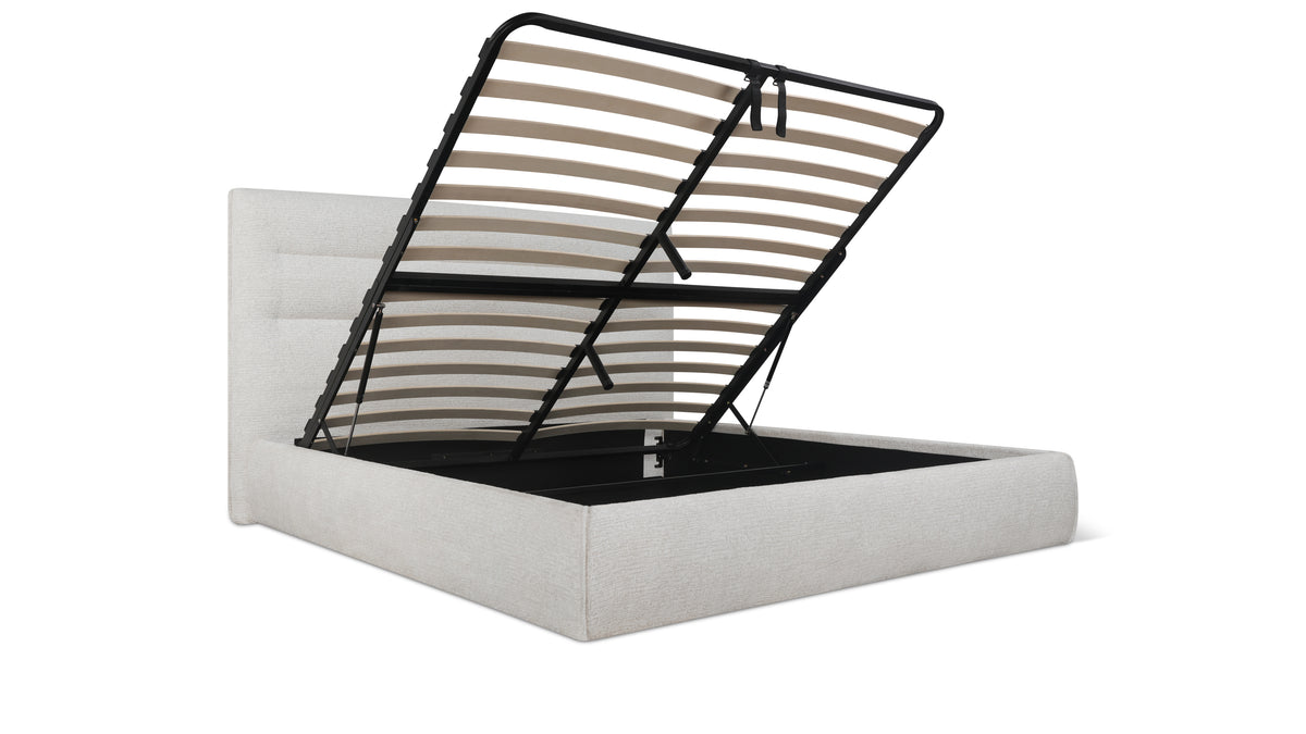 Slumber Storage Bed, Queen, Nougat