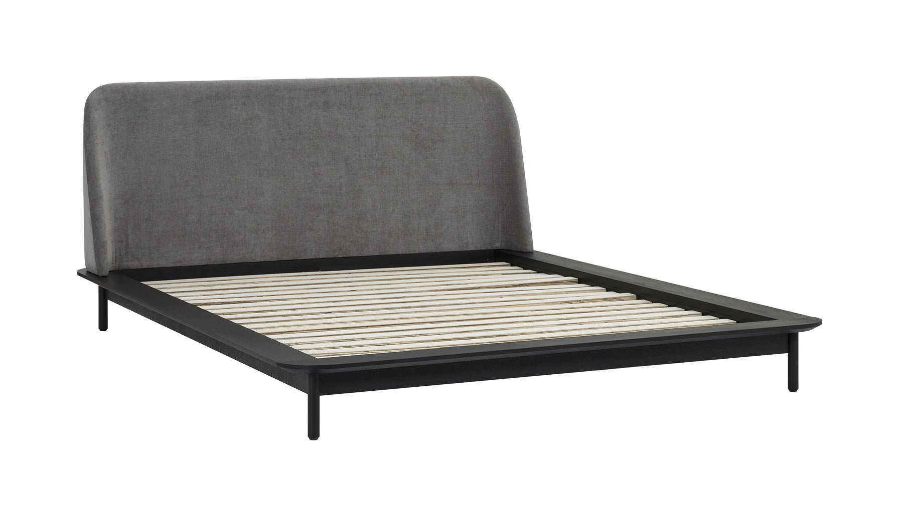 Easy Edge Bed, Queen, Black Oak