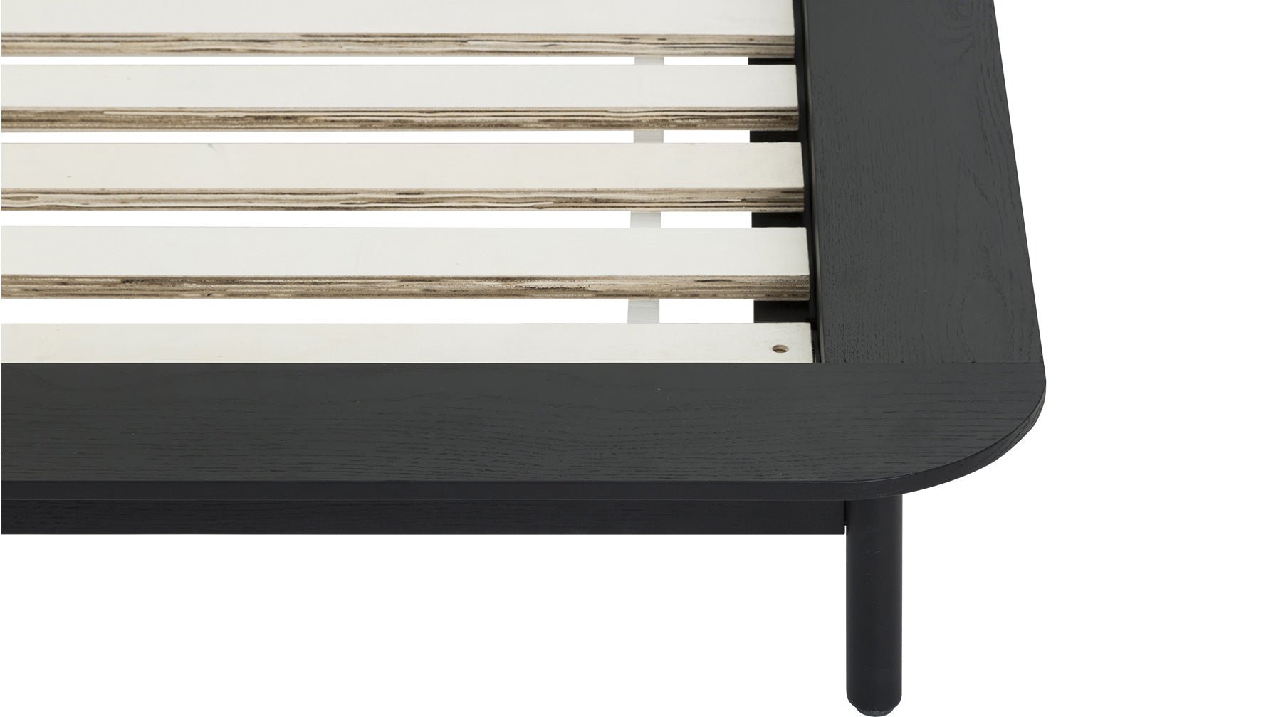 Easy Edge Bed, Queen, Black Oak