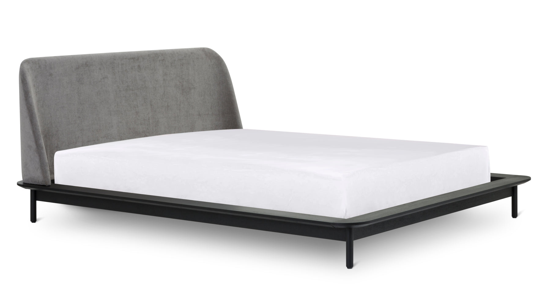 Easy Edge Bed, Queen, Black Oak