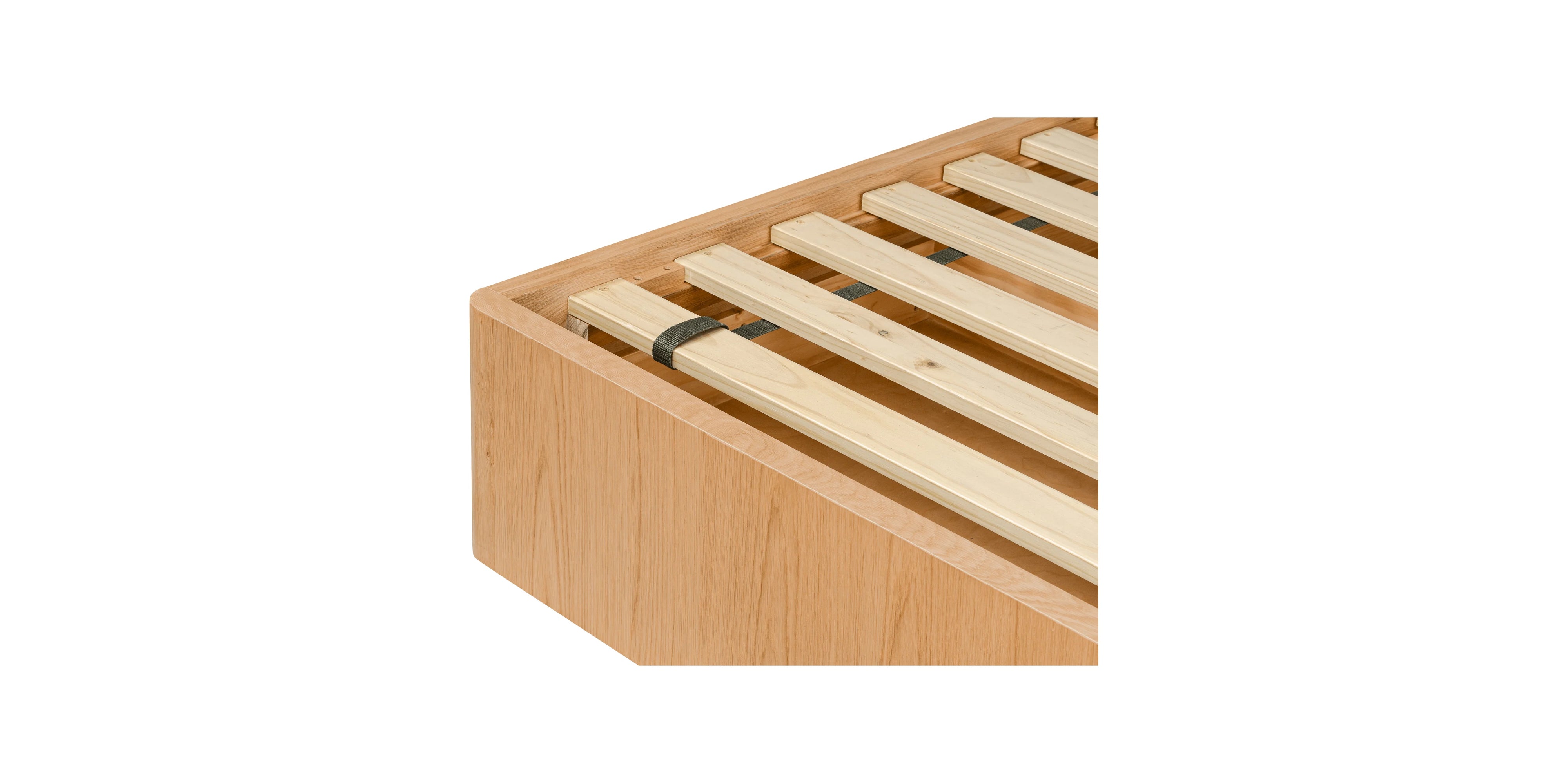 Form Storage Bed, Queen, White Oak