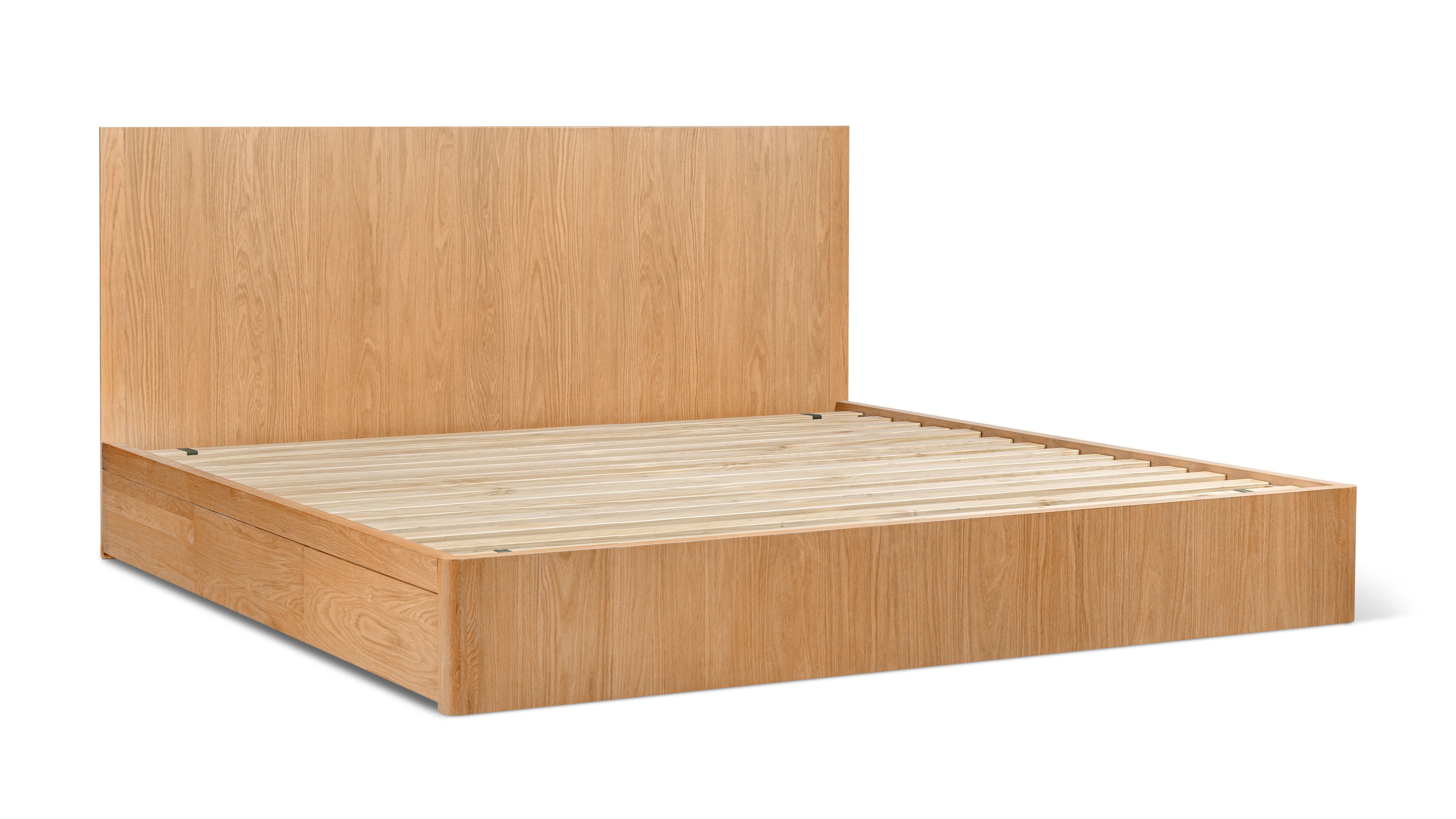 Form Storage Bed, Queen, White Oak
