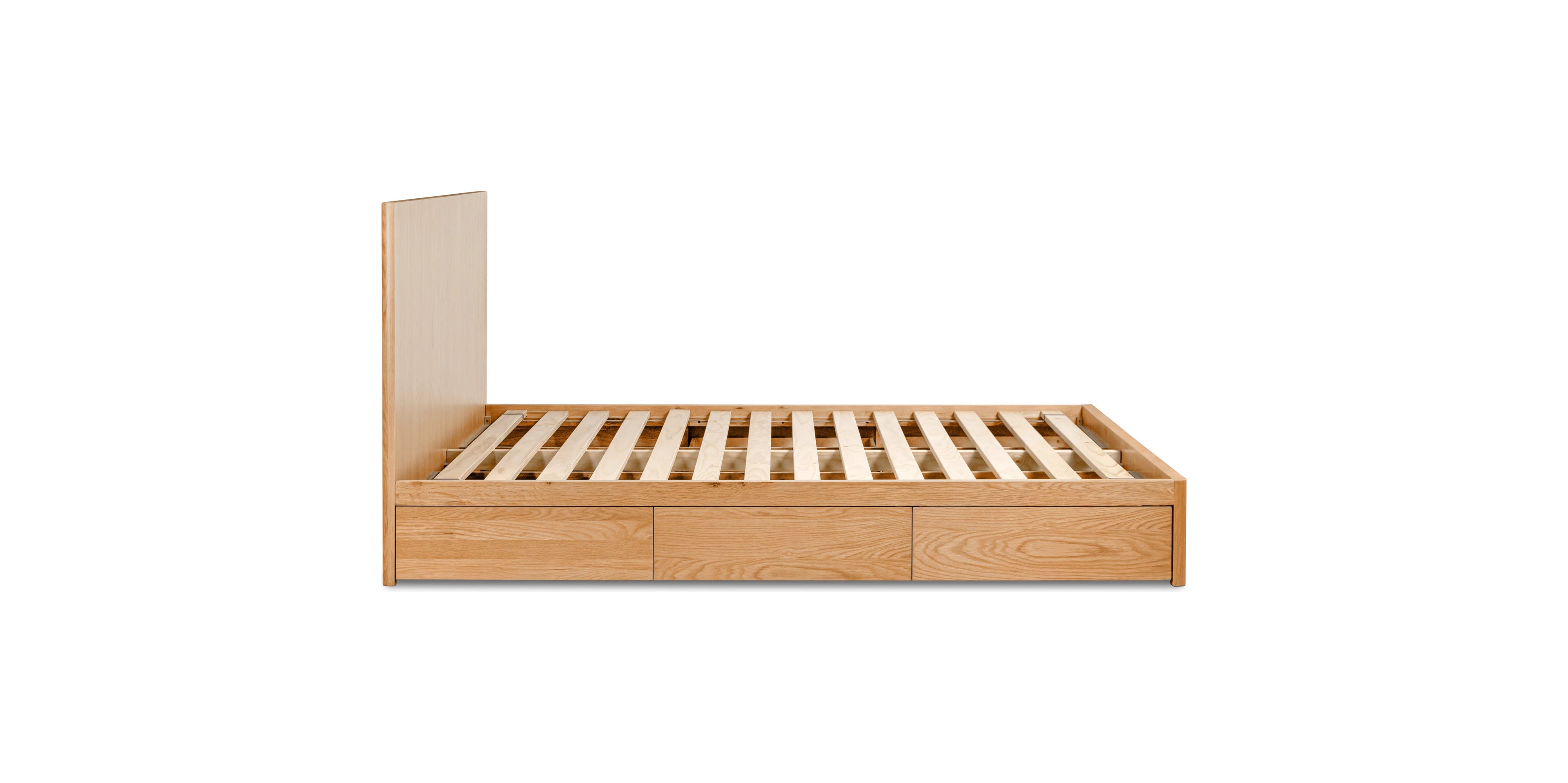 Form Storage Bed, Queen, White Oak
