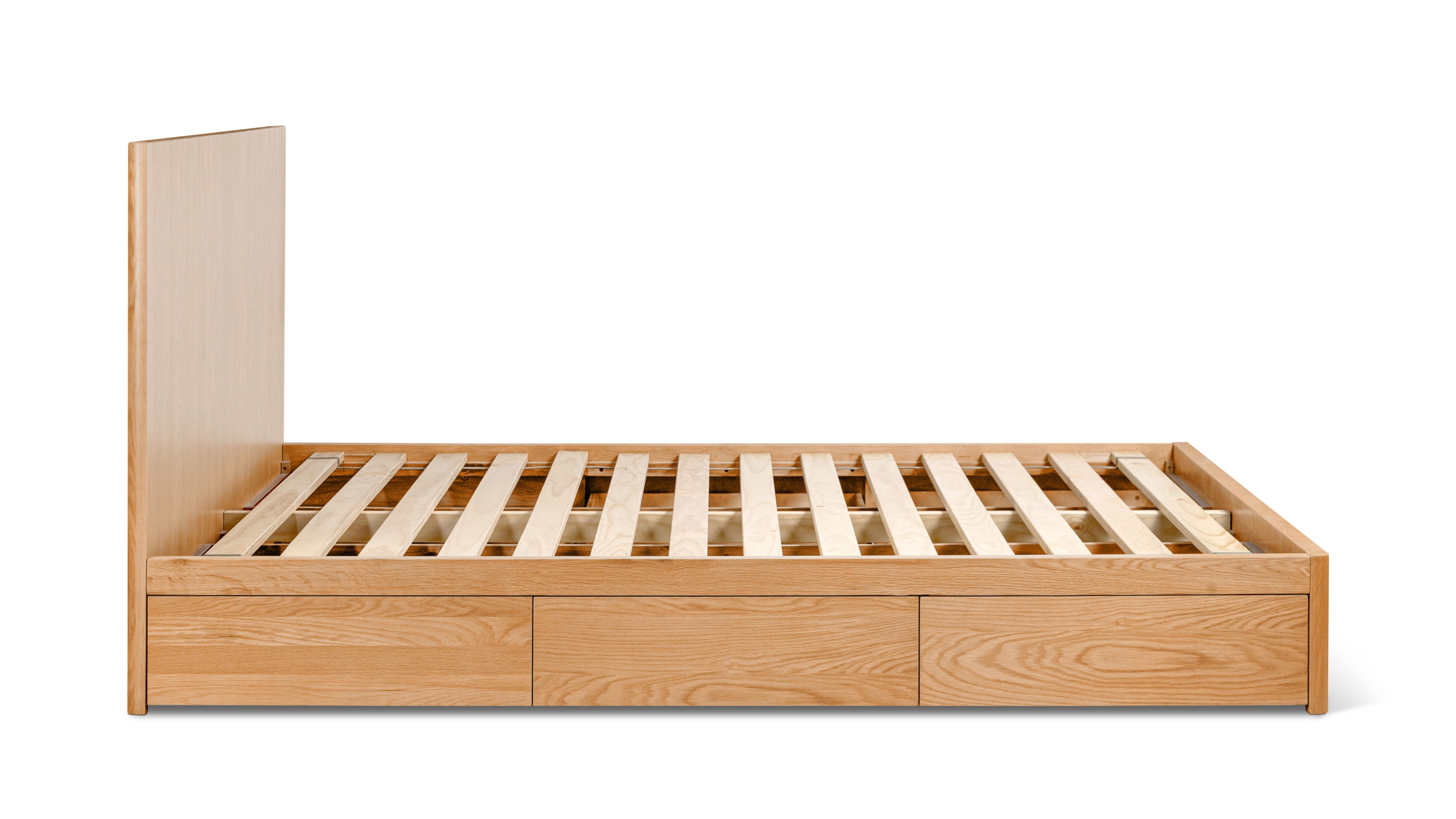 Form Storage Bed, Queen, White Oak