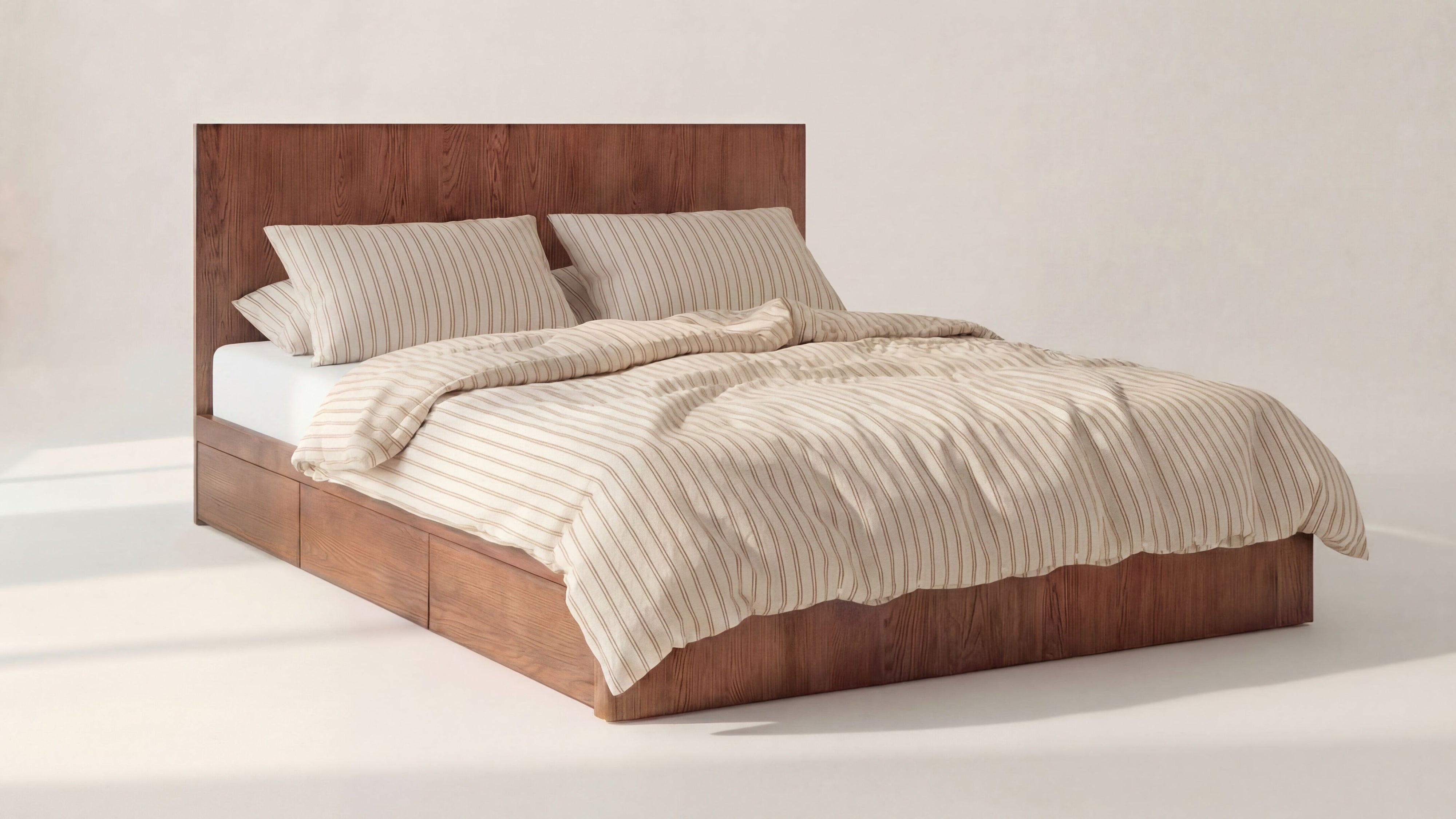 Form Storage Bed, Queen, Stained Walnut