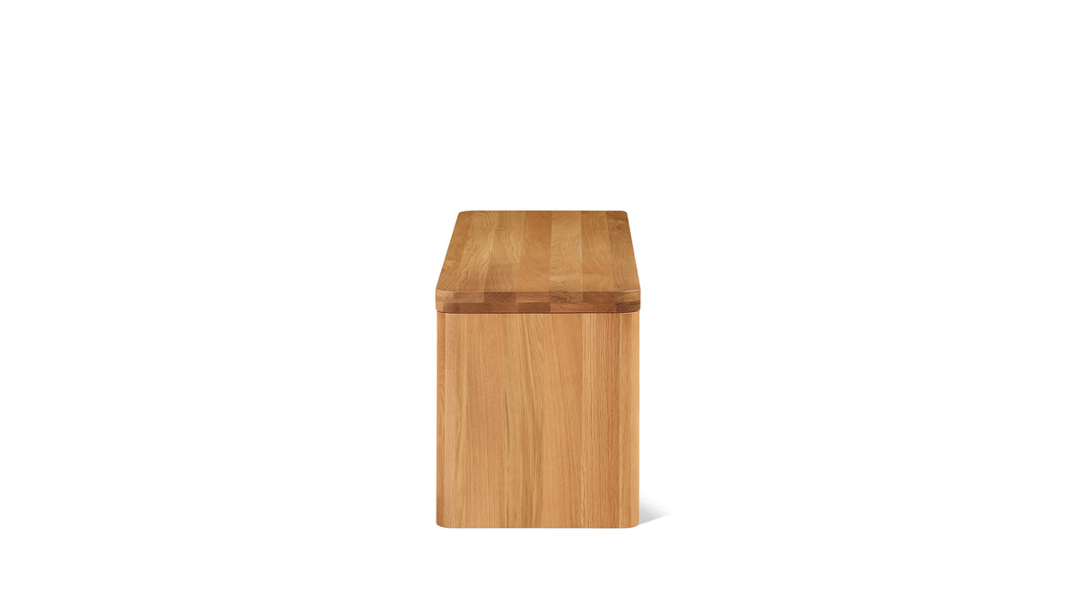 Form Bench, Seats 2, Oak — alternate view