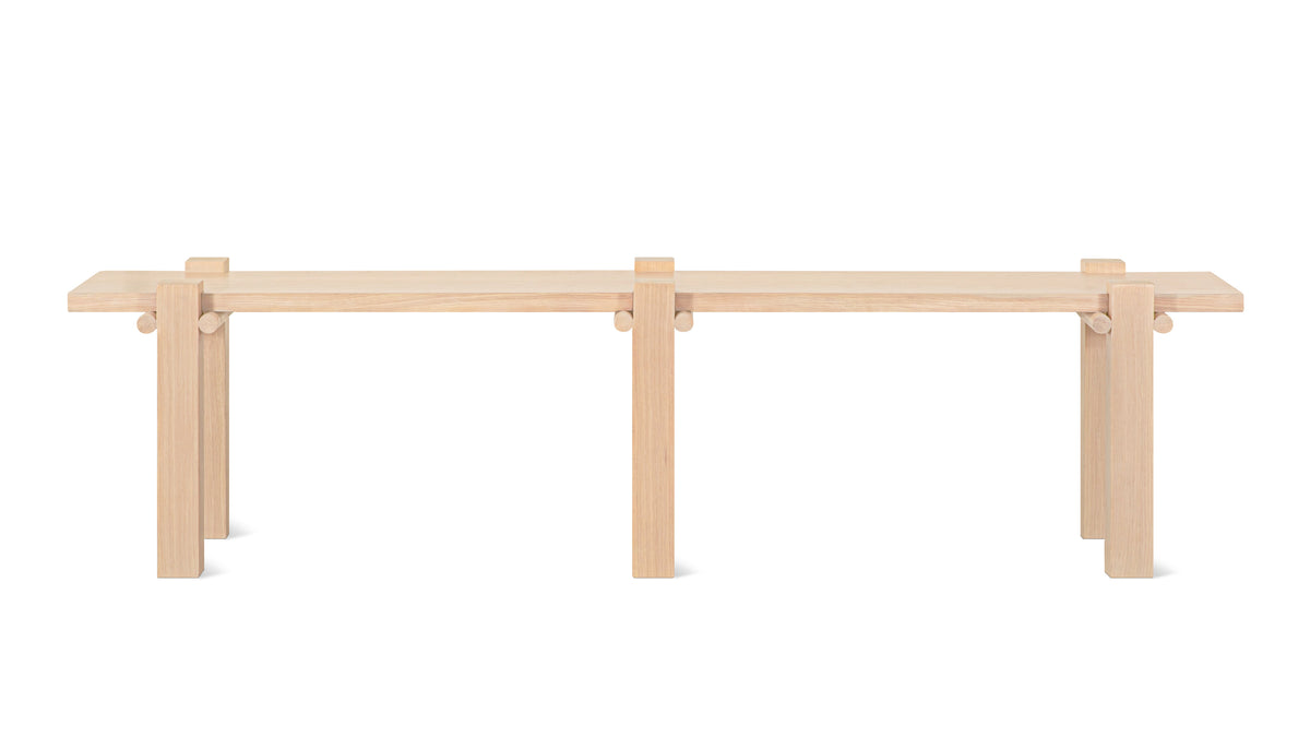 Long Story x Colapso Studio Bench, Seats 3, Pale Oak