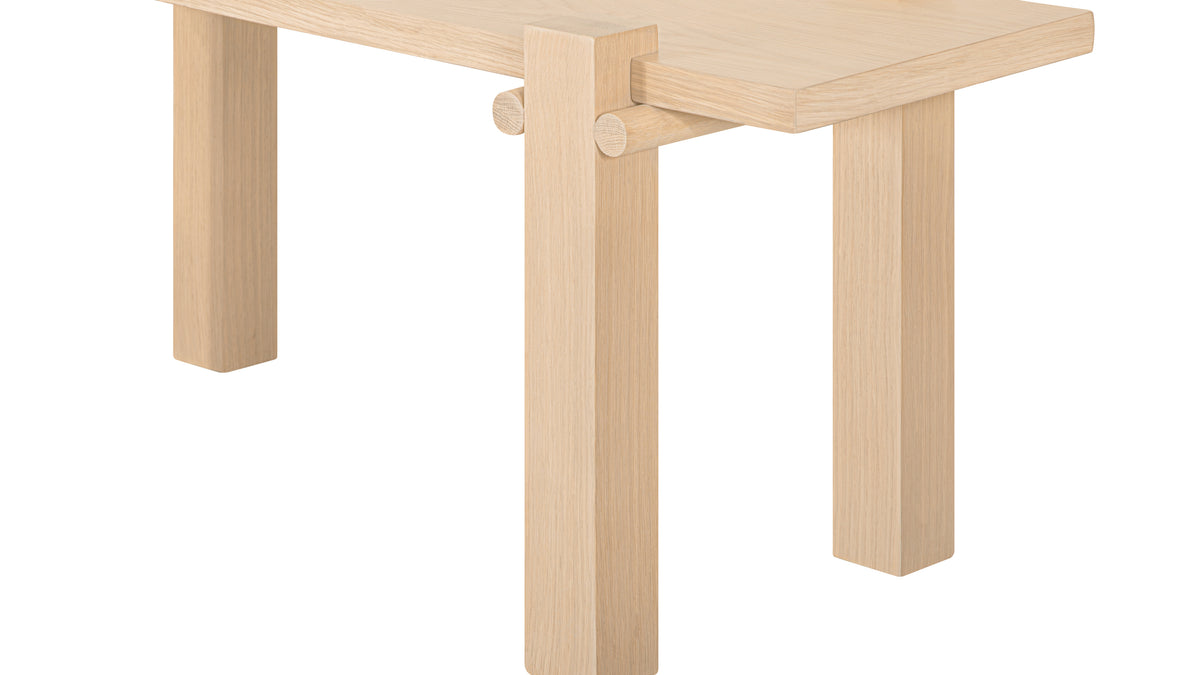 Long Story x Colapso Studio Bench, Seats 3, Pale Oak — alternate view