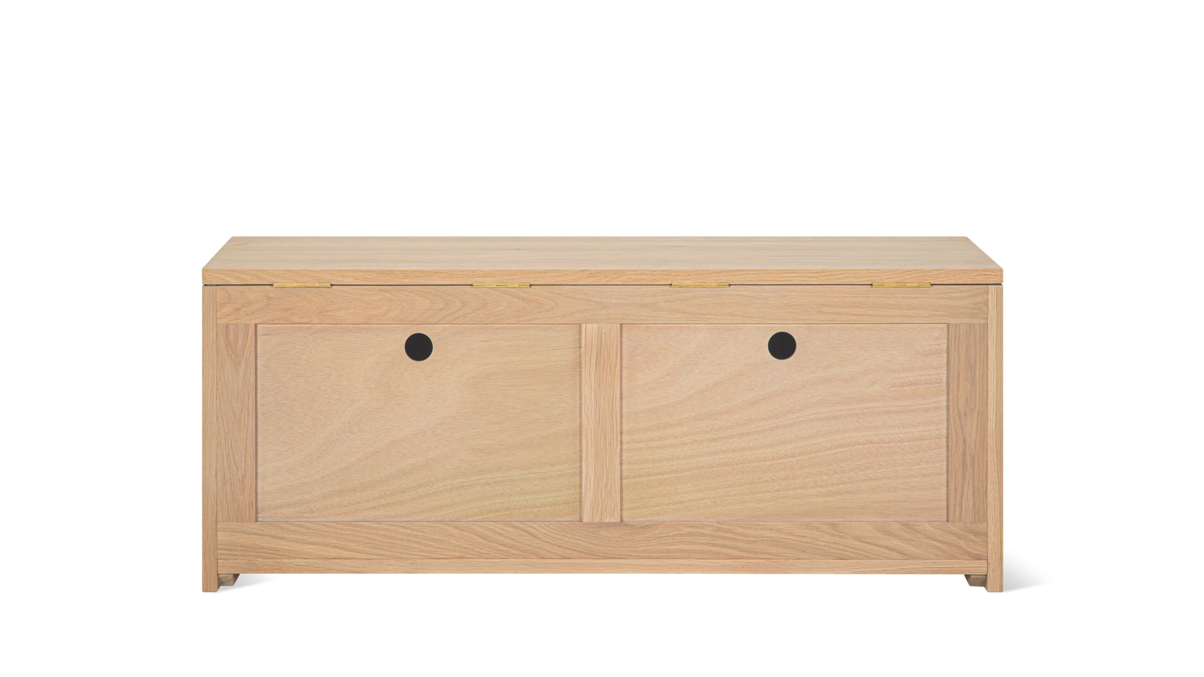 Everyday Storage Bench, Pale Oak